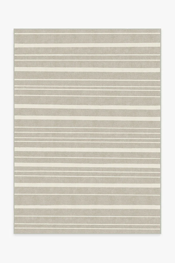 Hudson Stripe Stone Flatwoven Rug