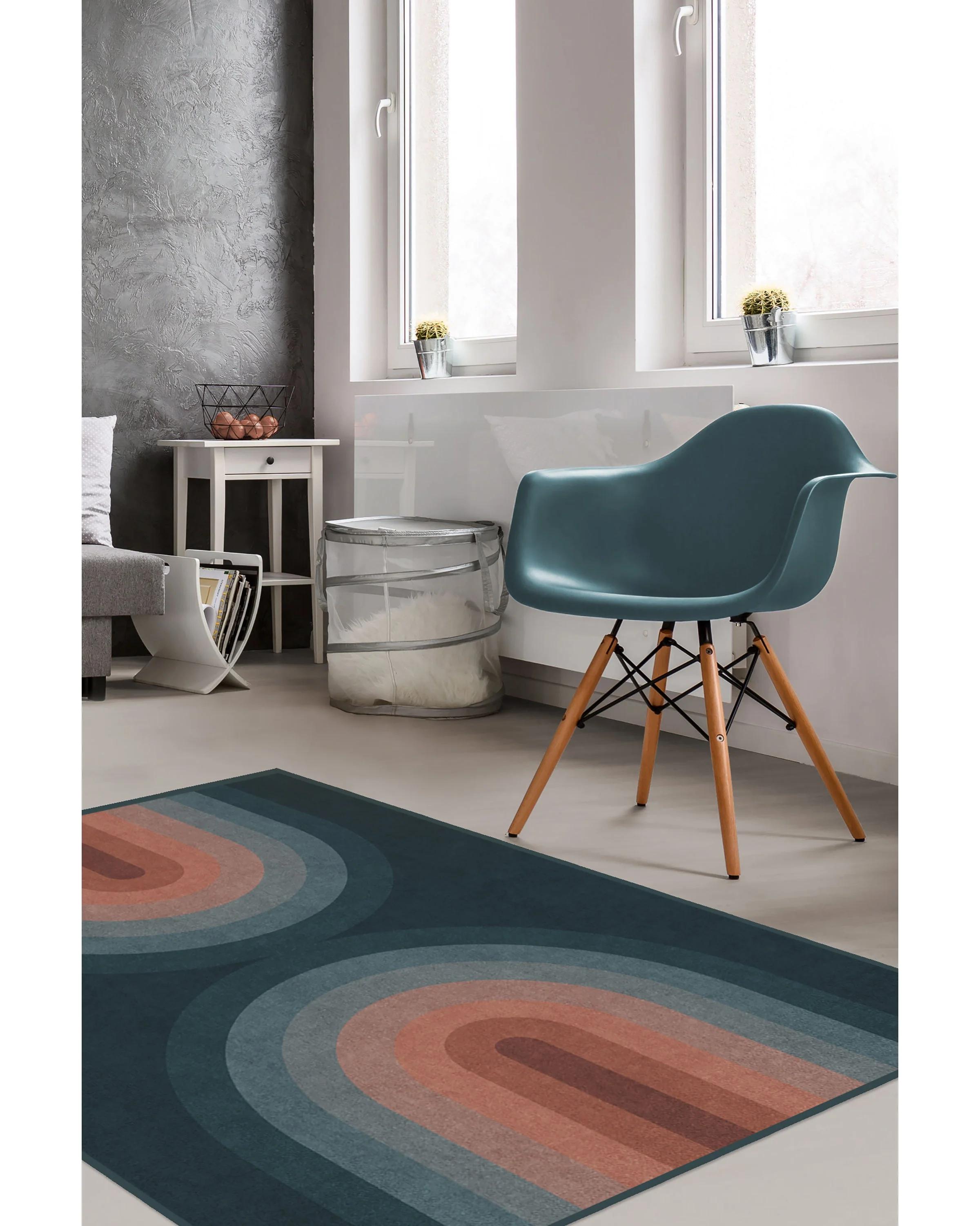 Absida Teal Flatwoven Rug
