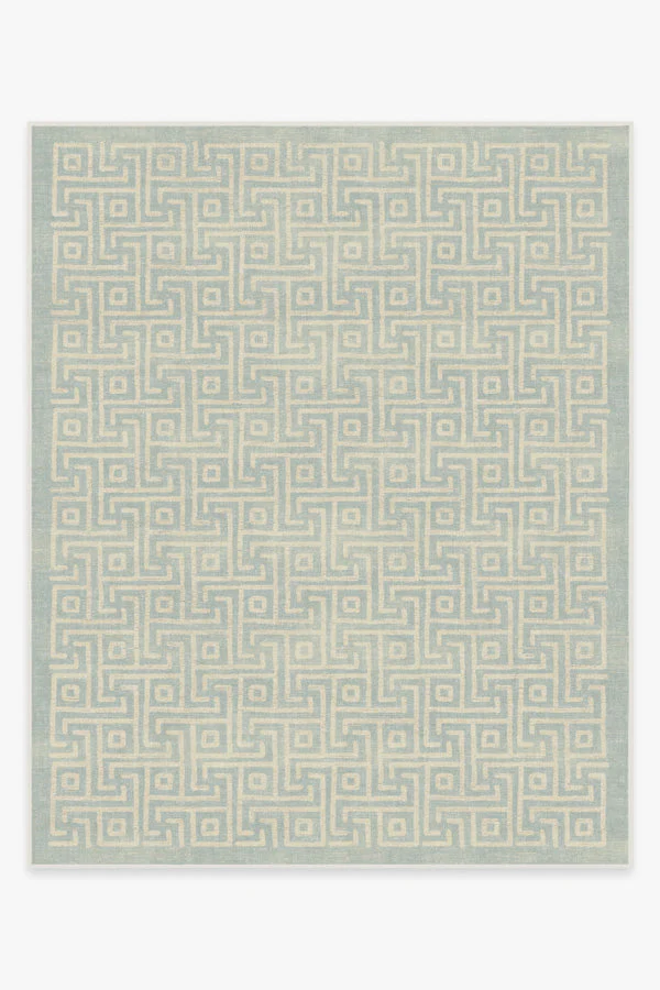Rove Soft Aqua Flatwoven Rug
