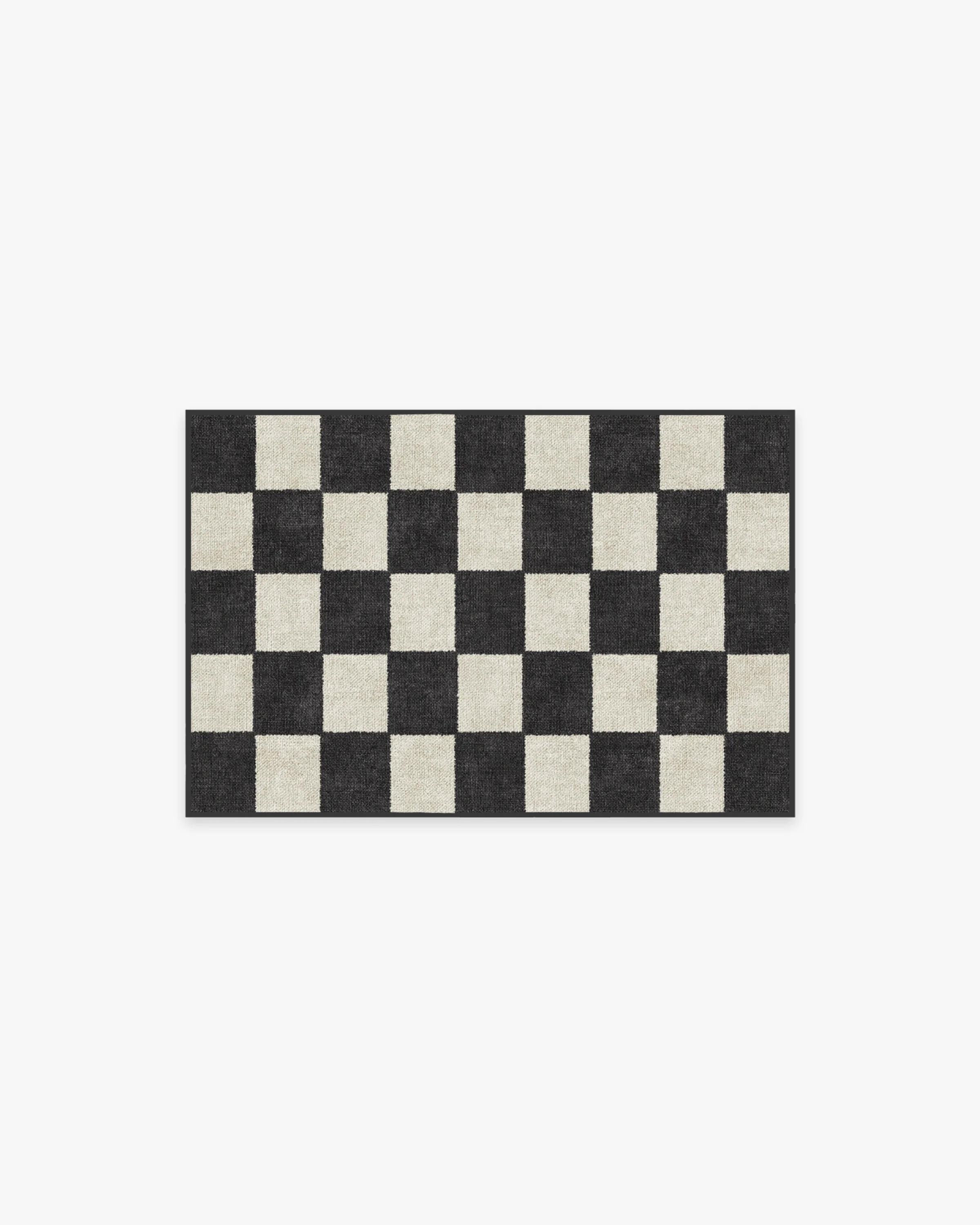 Jaque Checkered Black Flatwoven Rug