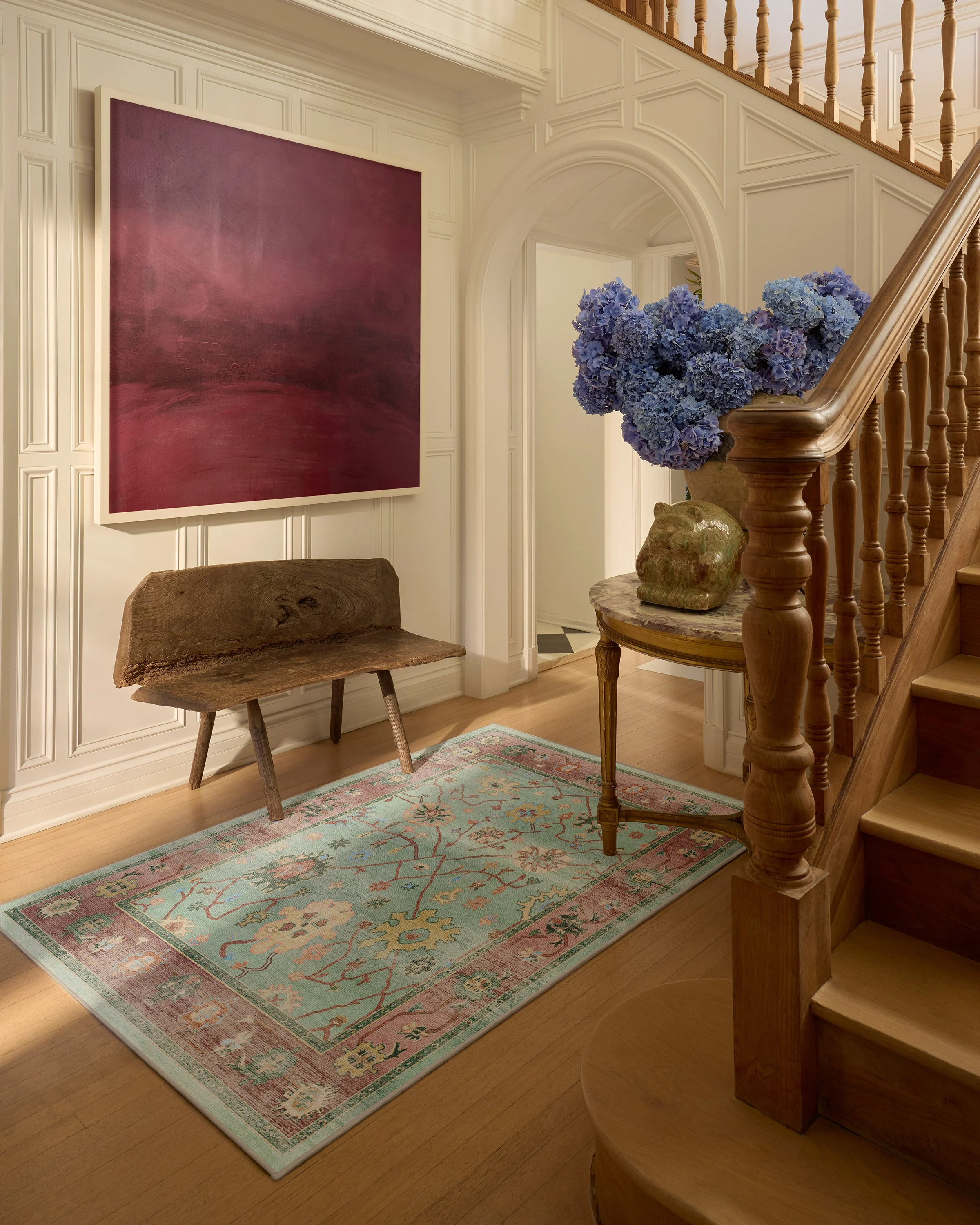 Jemima Sage and Rosewood Flatwoven Rug