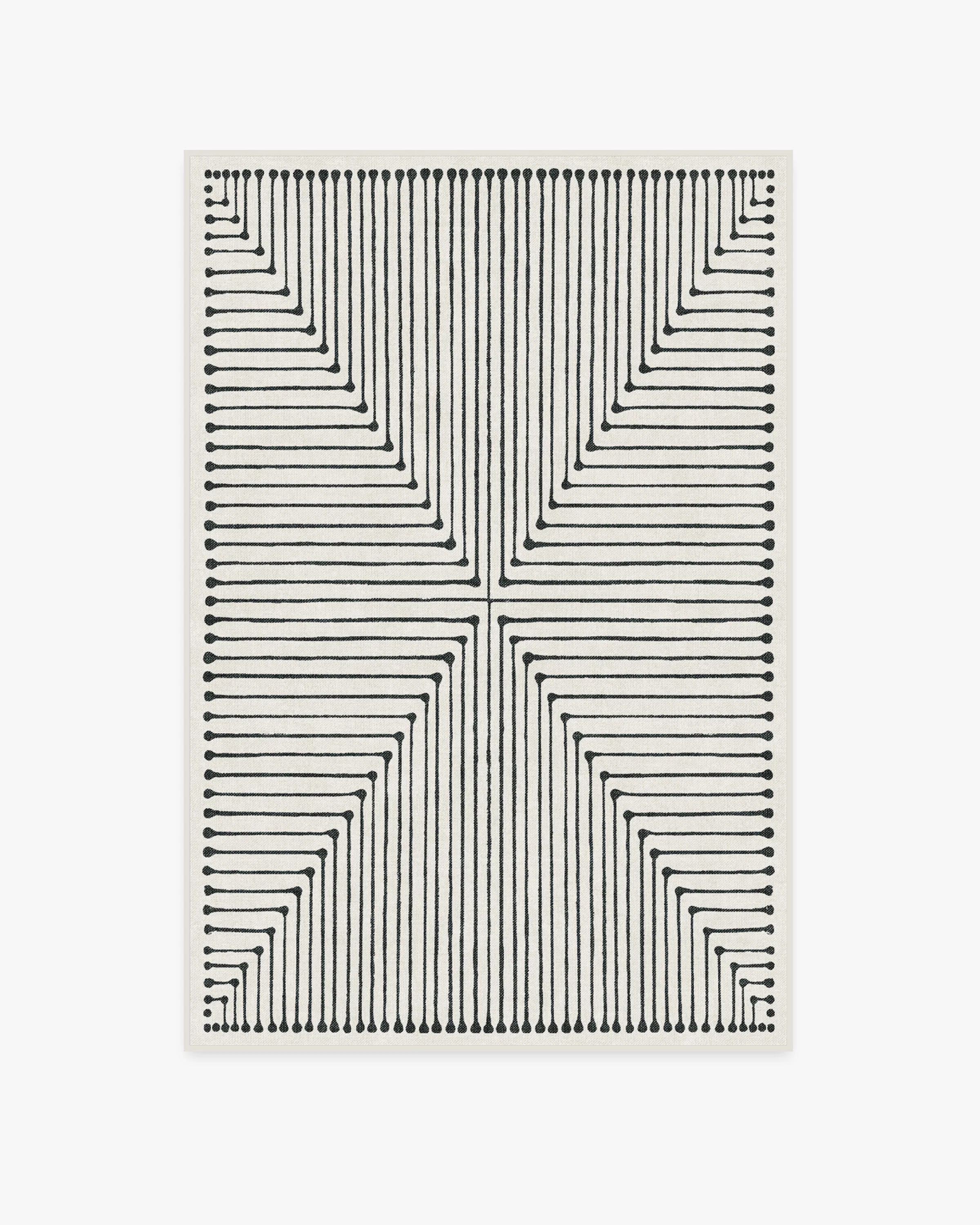 Inkdrop Black & Ivory Rug by Jonathan Adler