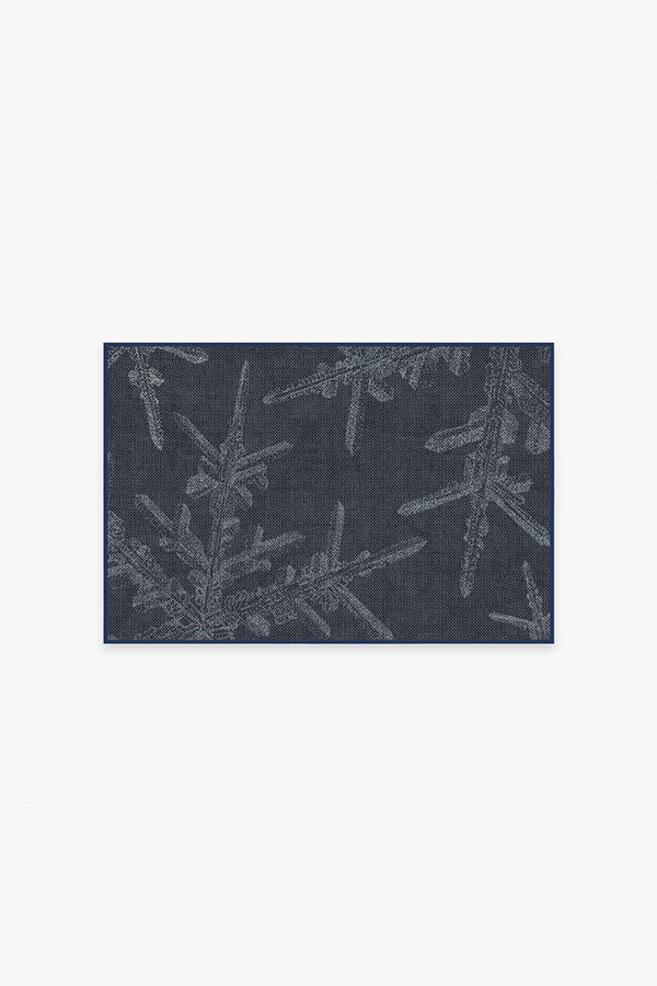 Snowflake Navy Flatwoven Rug