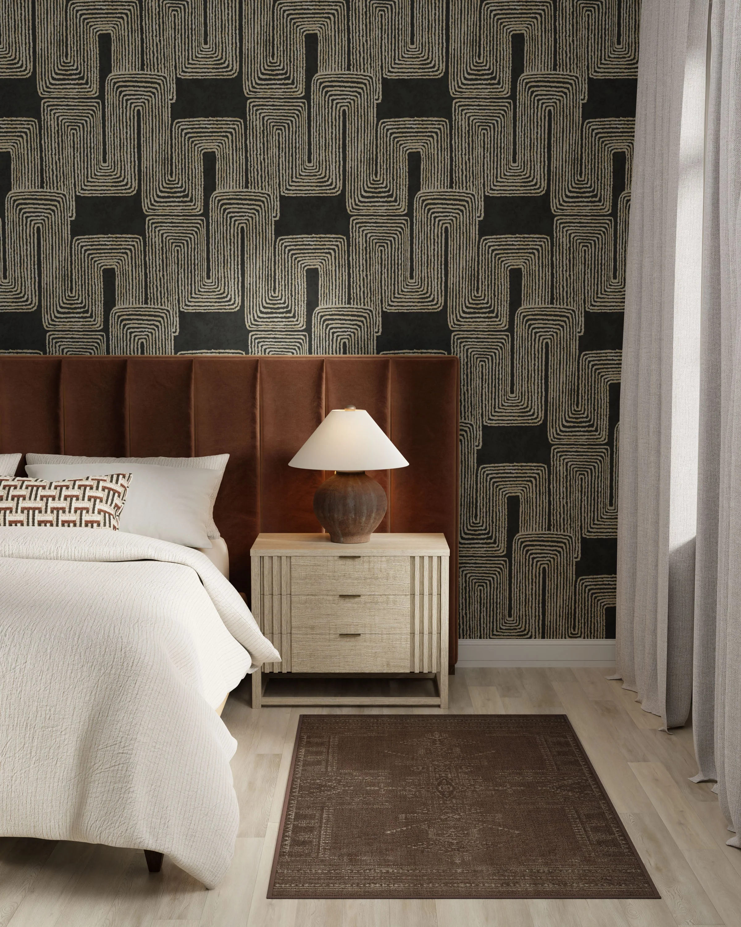 Amira Brown Flatwoven Rug by Martyn Lawrence Bullard
