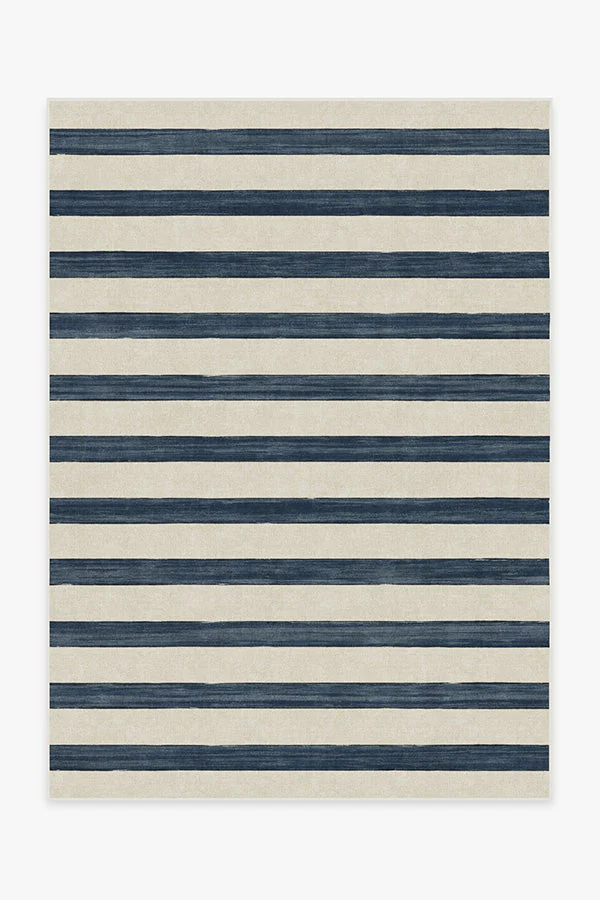 Sumi Sailor Stripe Navy Flatwoven Rug
