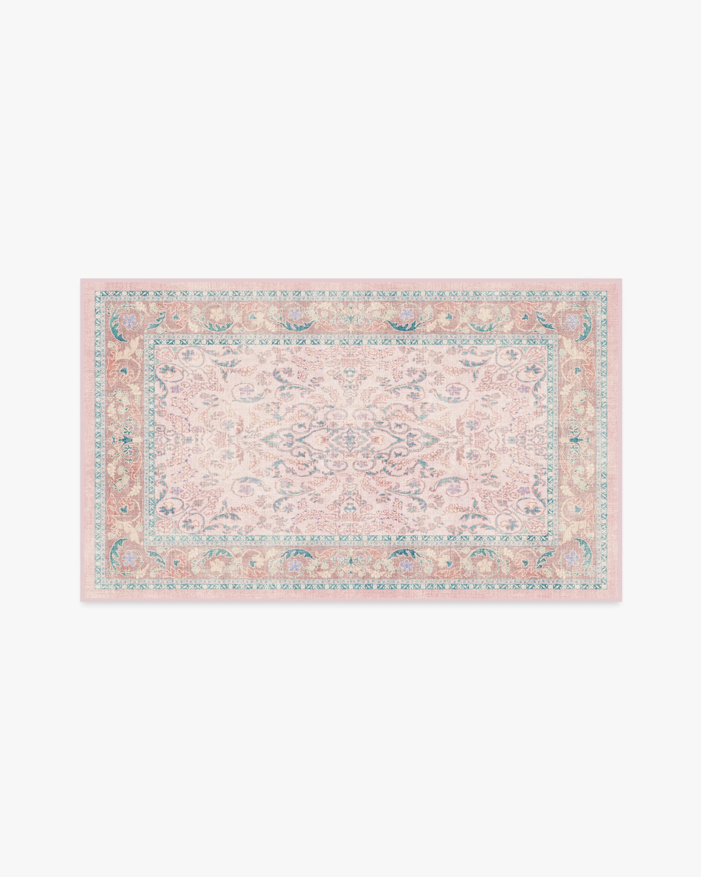 Fit For A Queen Soft Rose Flatwoven Rug by Bridgerton