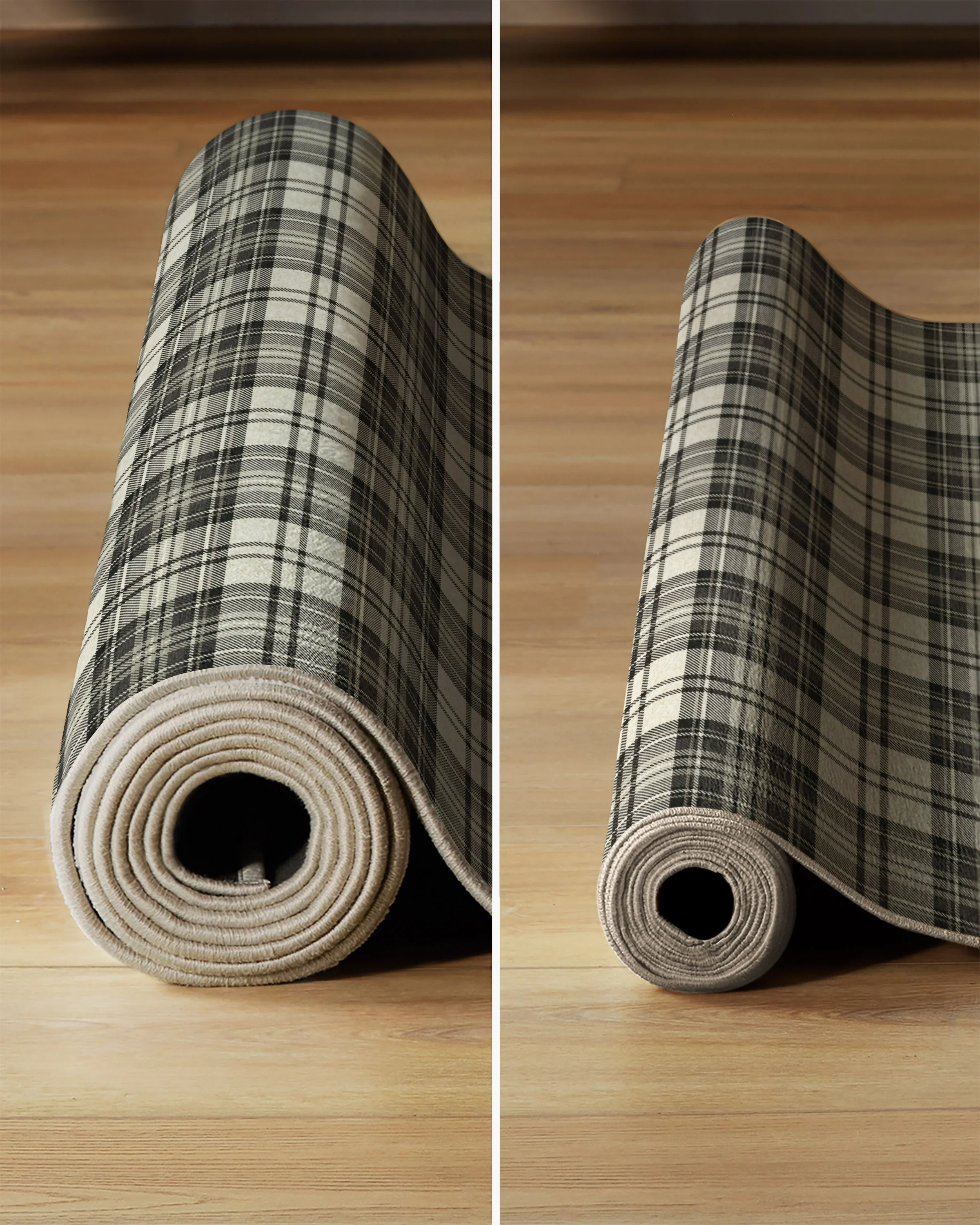 Dress Stewart Tartan Black & Ivory Rug