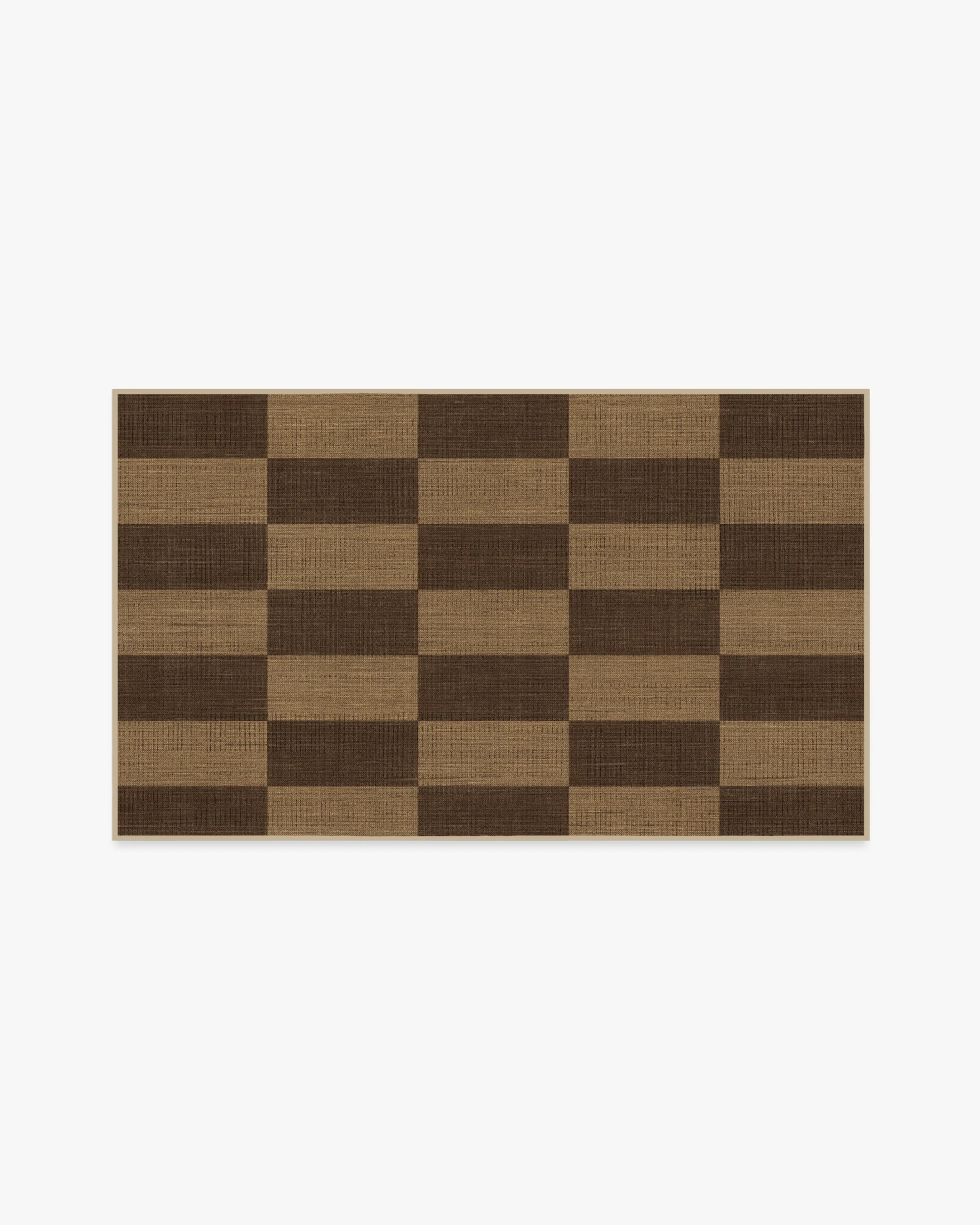 Yates Check Brown Re-Jute Rug by Architectural Digest