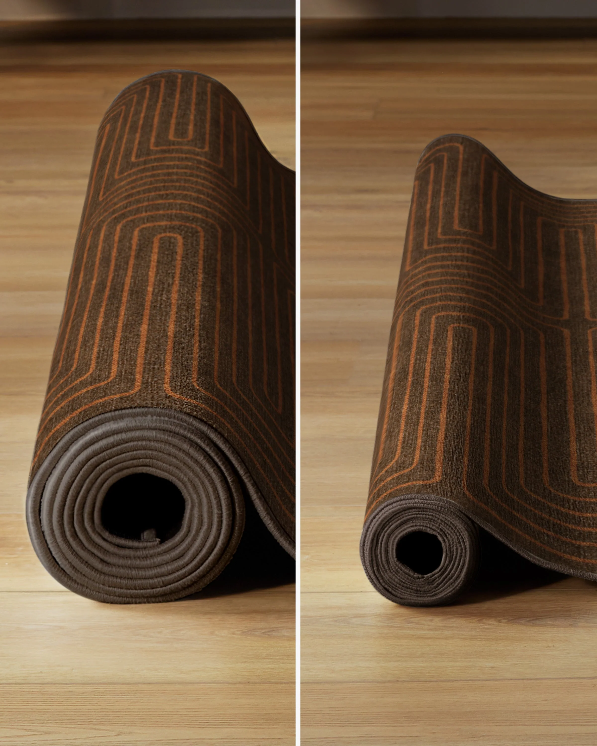 Labyrinth Brown & Orange Rug by Jonathan Adler