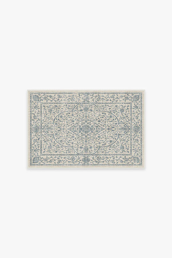 Vianna Blue & Ivory Flatwoven Rug
