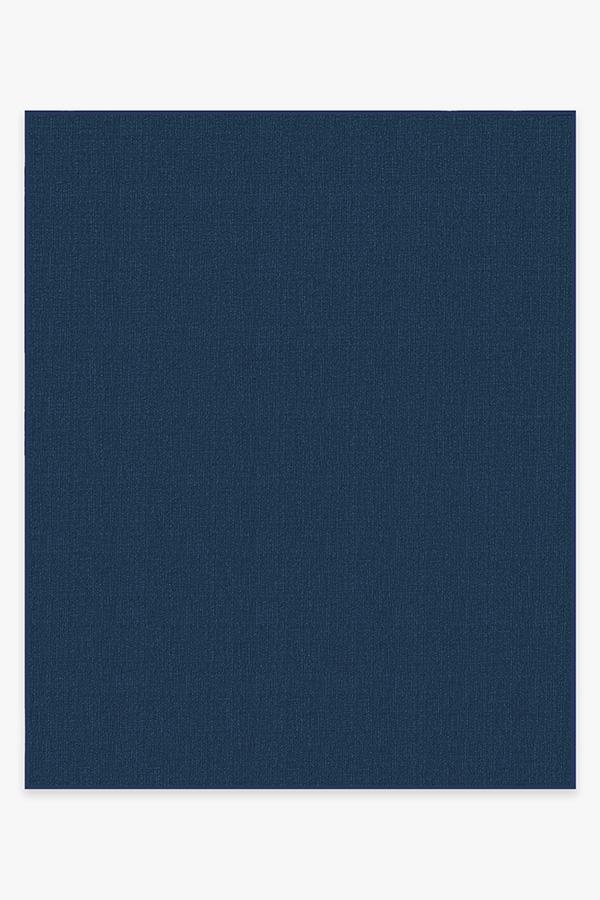 Denim Solid Indigo Blue Outdoor Rug