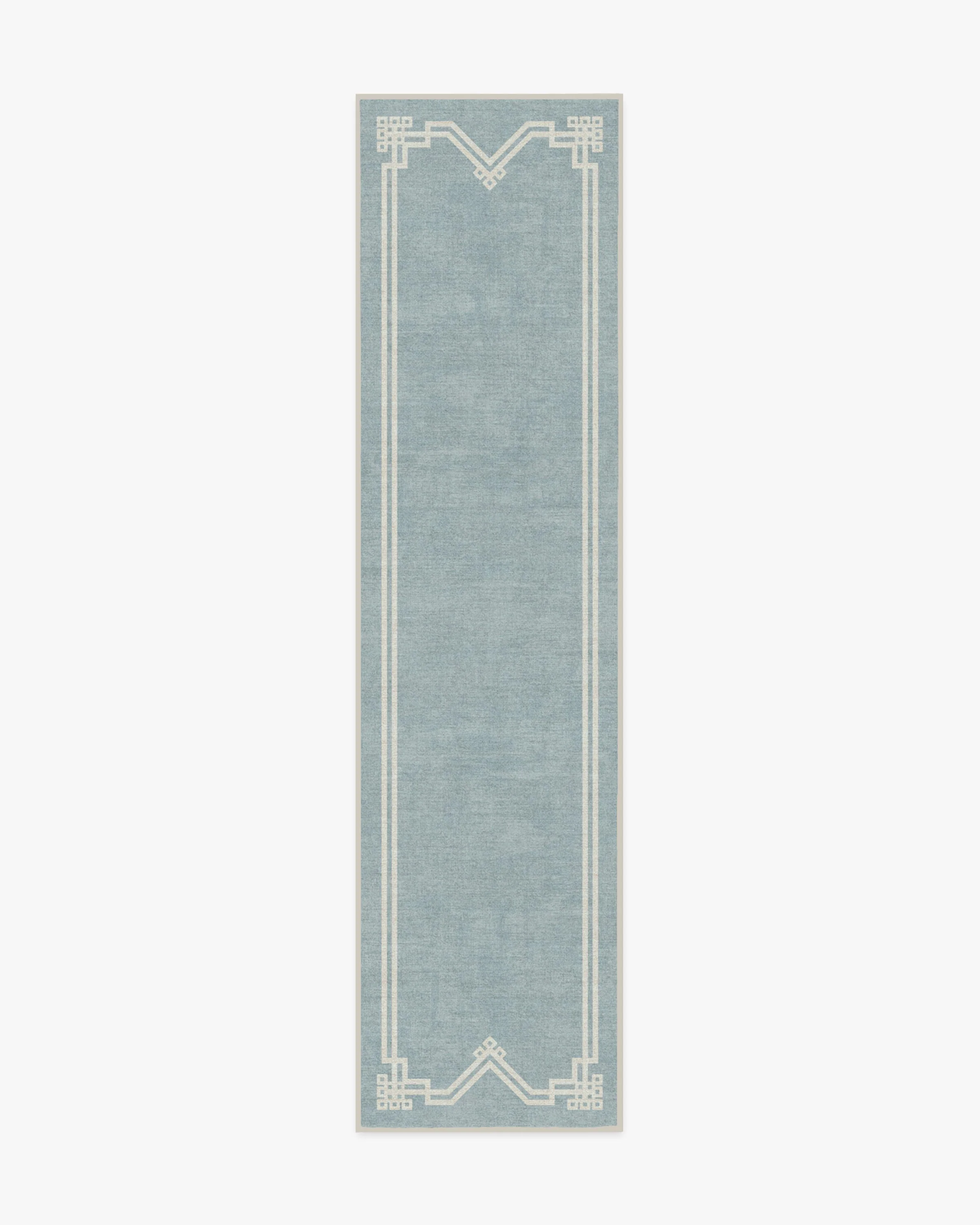 Chrysler Border Chambray Blue Rug by The Hiltons
