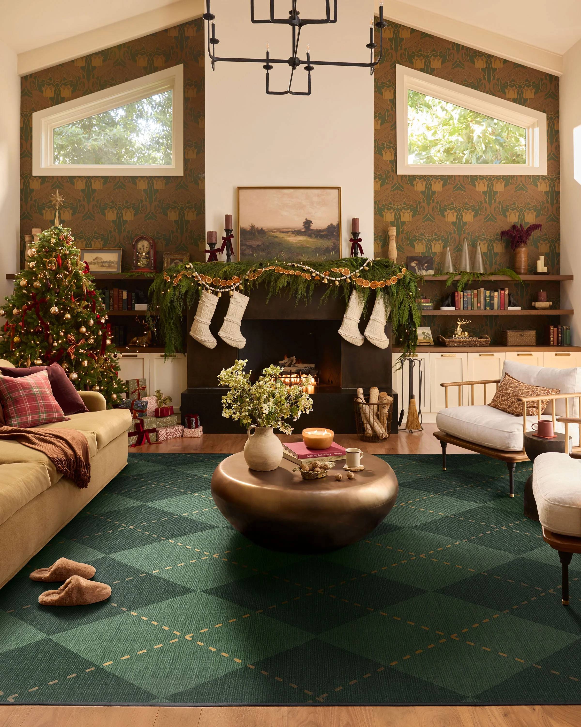 Oliver Argyle Forest Green Flatwoven Rug