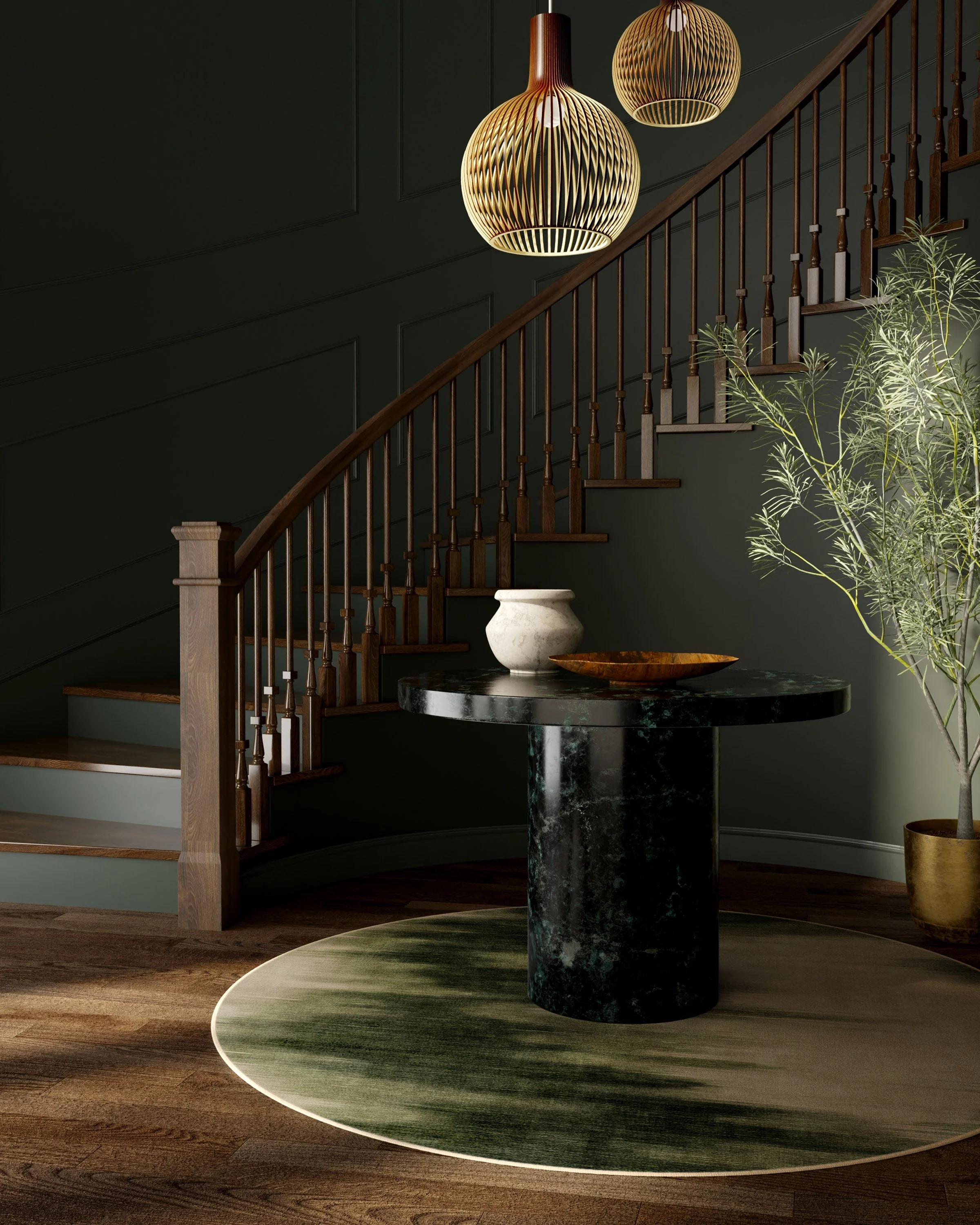 Cassis Olive Rug by Nina Takesh