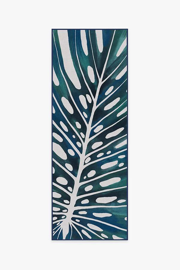 Panama Teal Blue Outdoor Rug
