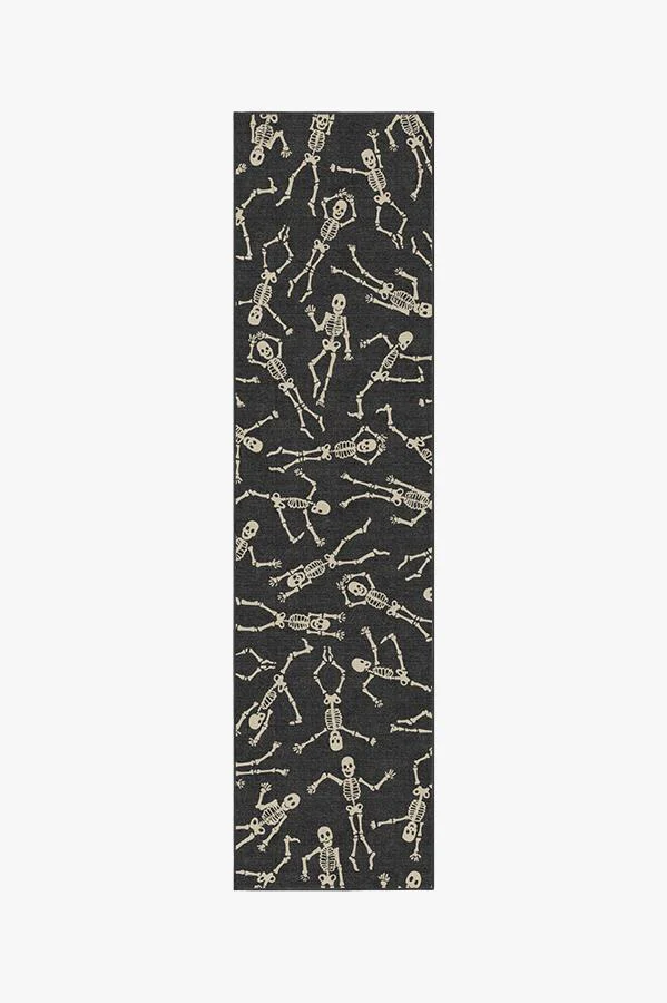 Bone Dance Black Flatwoven Rug