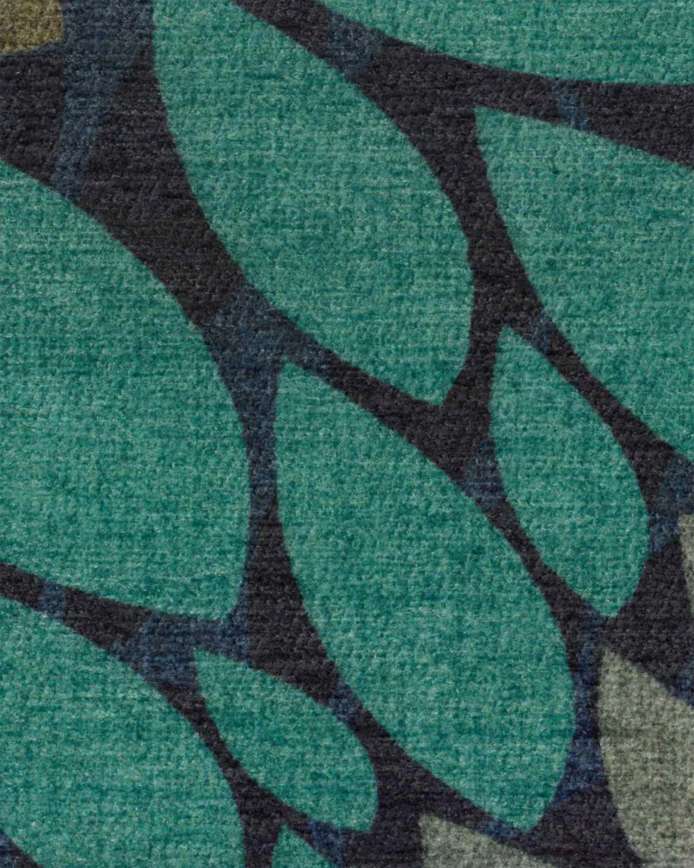 Floral Medallion Navy Rug