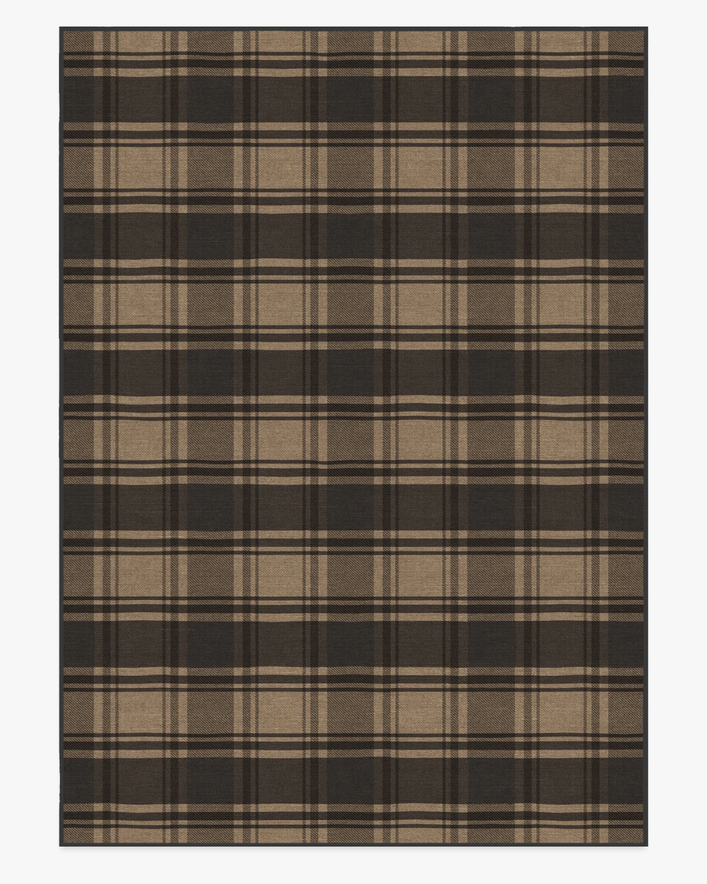 Easton Plaid Charcoal & Natural Flatwoven Rug