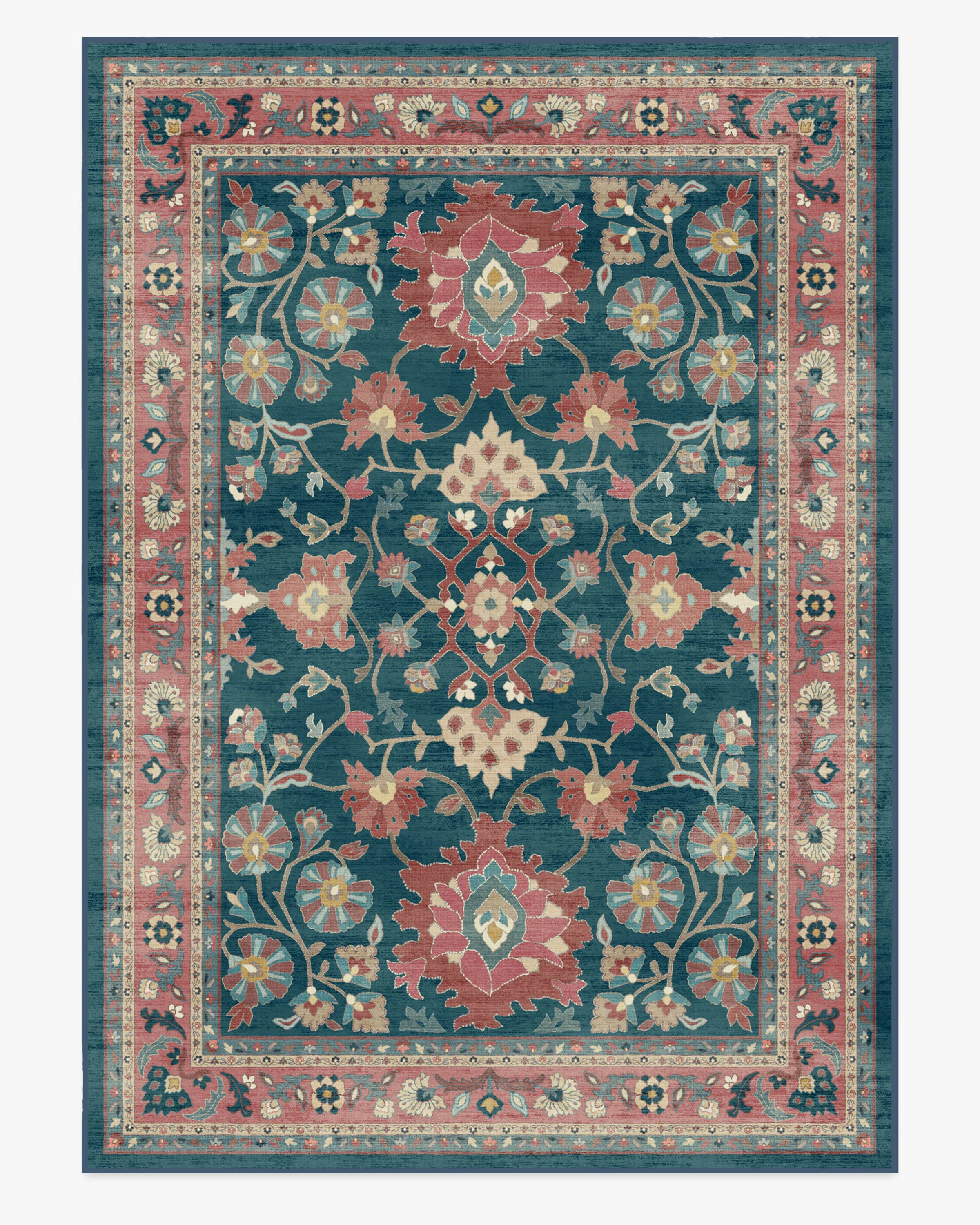 Calabria Navy & Cayenne Rug