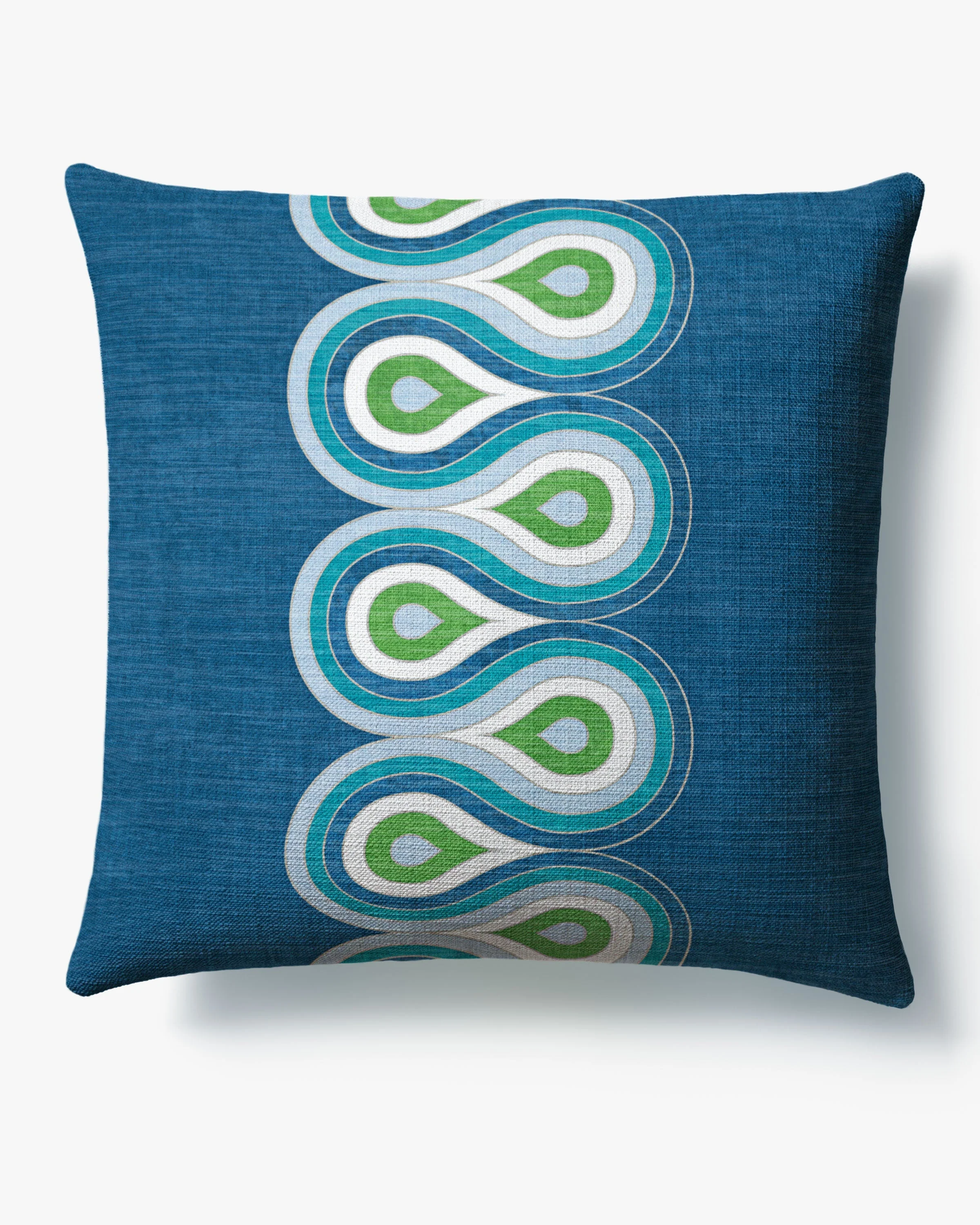 Milano Blue Woven Throw Pillow by Jonathan Adler