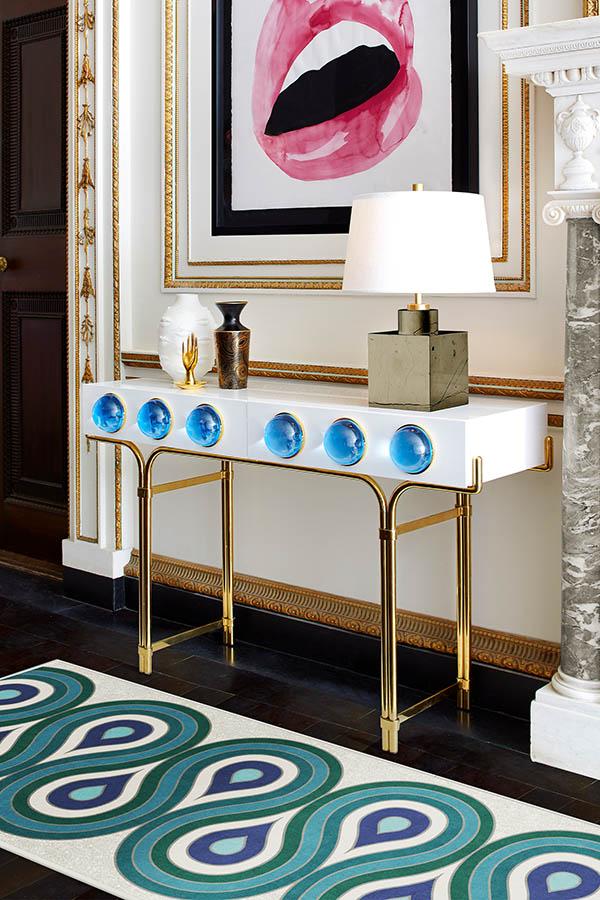 Milano Peacock Rug by Jonathan Adler