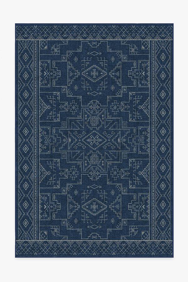 Leelu Navy Blue Flatwoven Rug