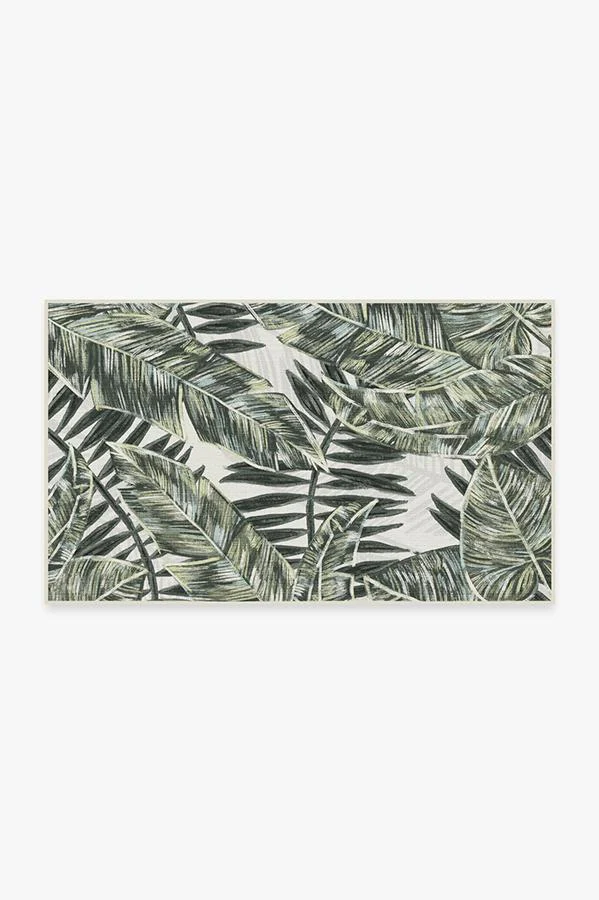 Filifera Palm Green Outdoor Rug