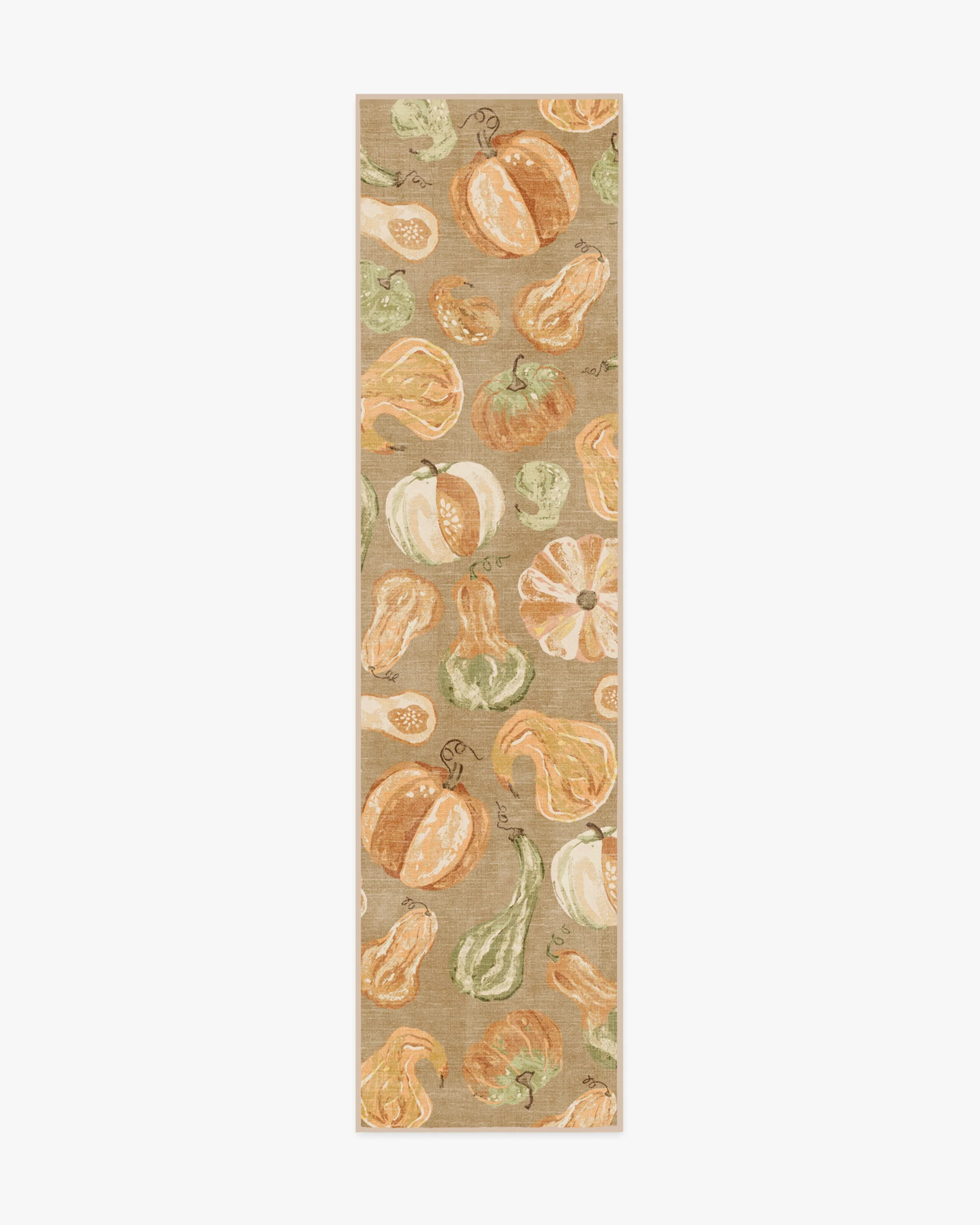 Harvest Veggies Orange & Green Flatwoven Rug