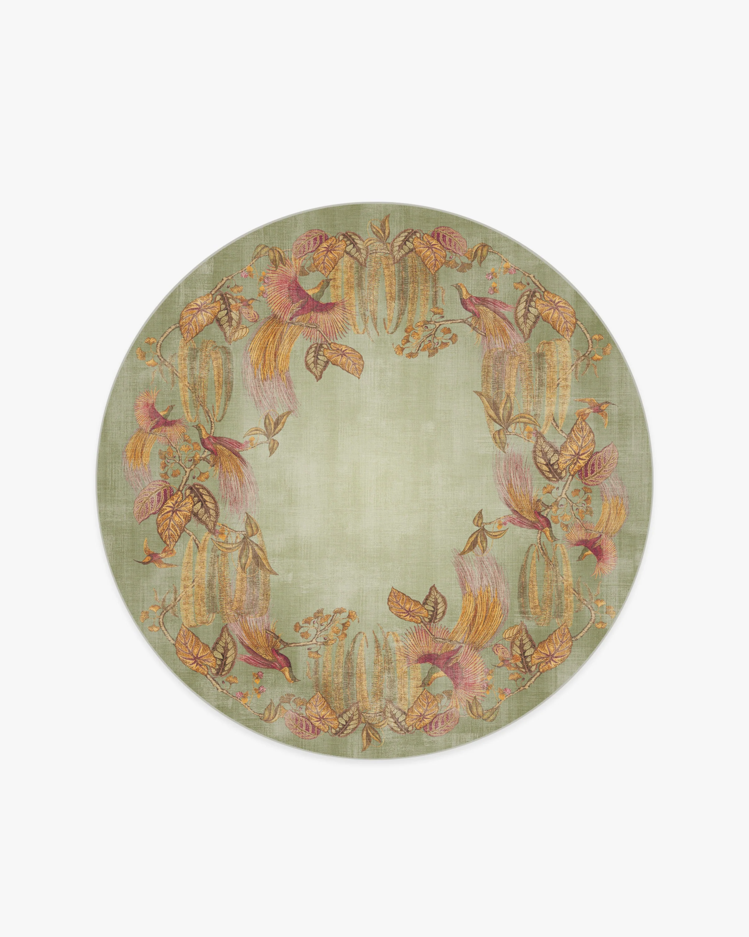 Bird of Paradise Silver Fern Flatwoven Rug by Sanderson