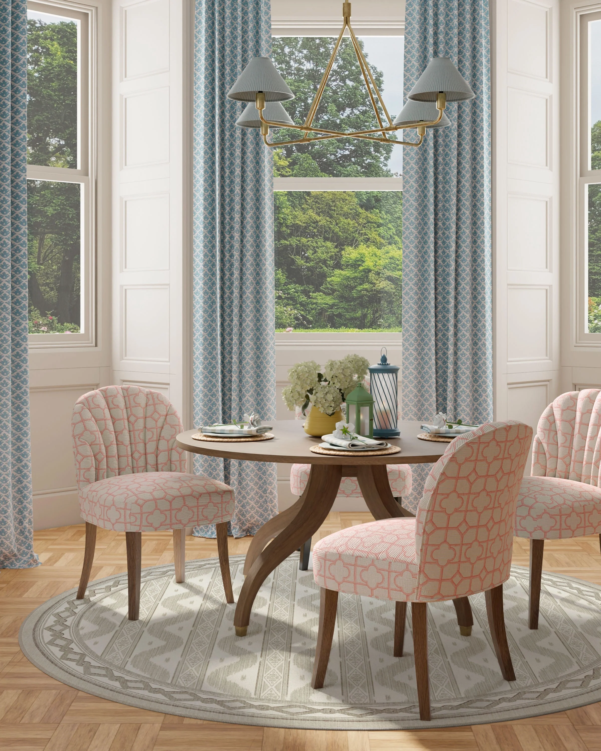 Ava Ikat Beige Flatwoven Rug by Mrs. Alice