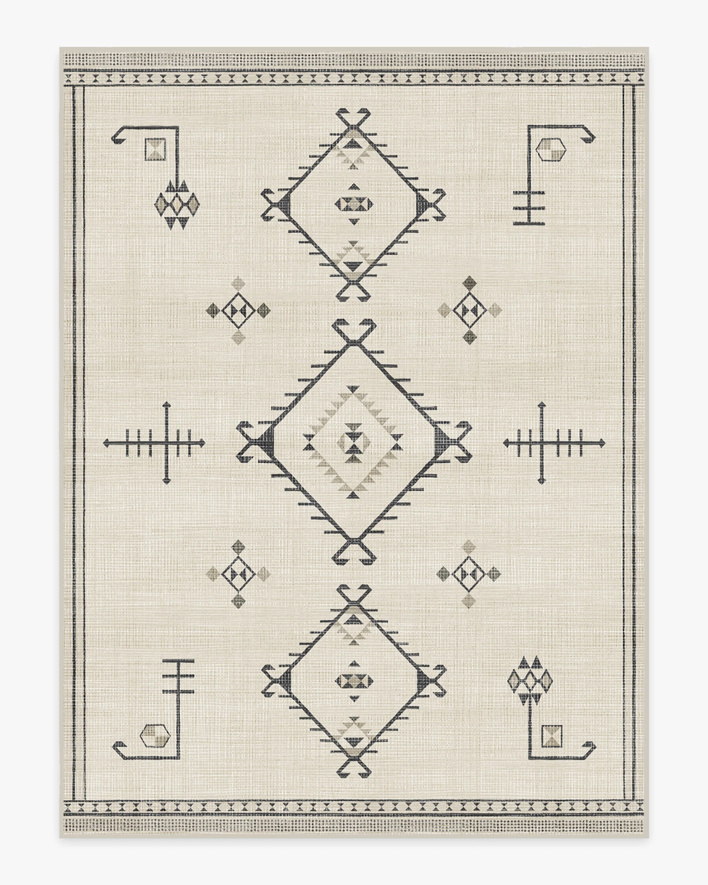 Damali Black & White Flatwoven Rug