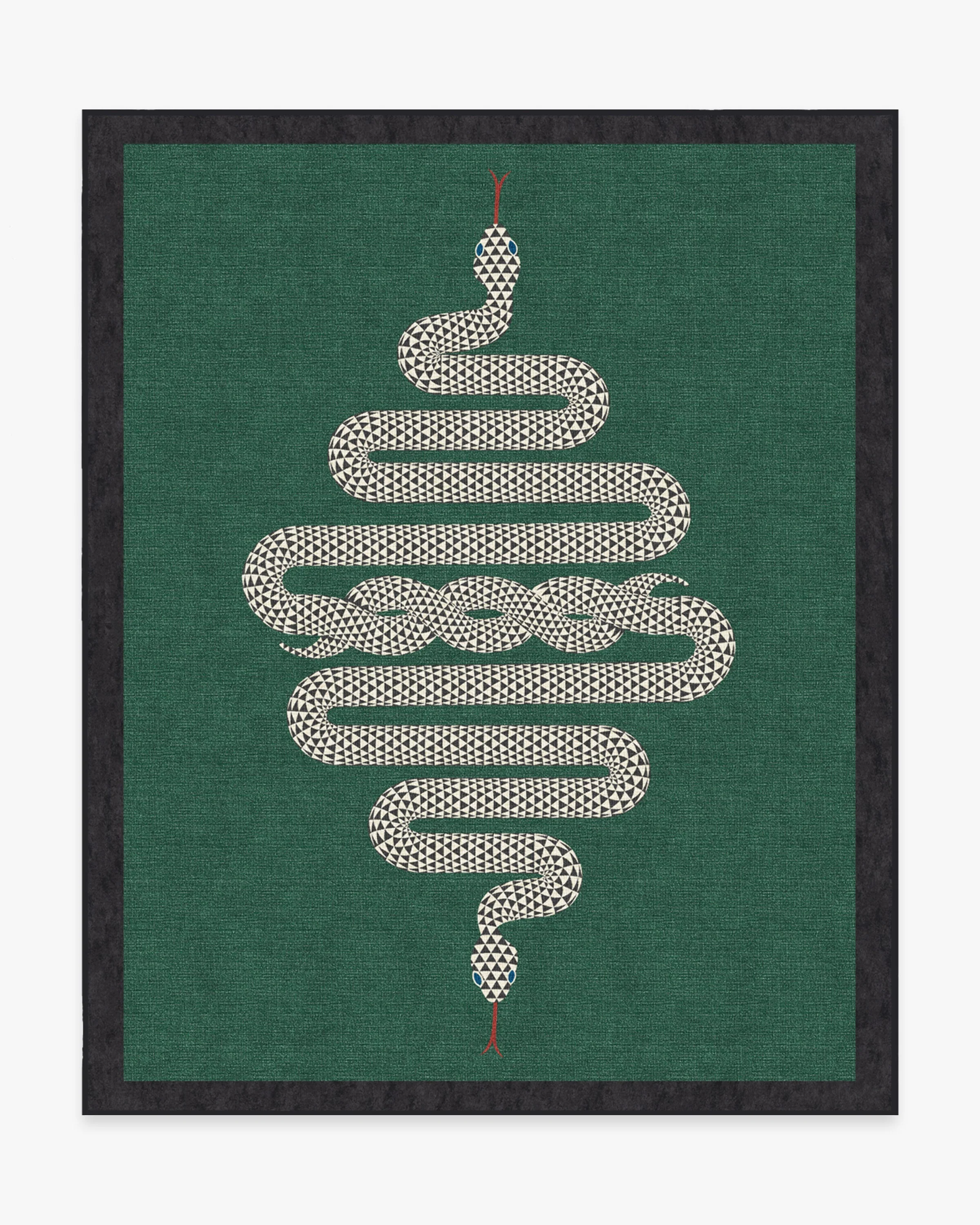 Venom Emerald Flatwoven Rug by Jonathan Adler