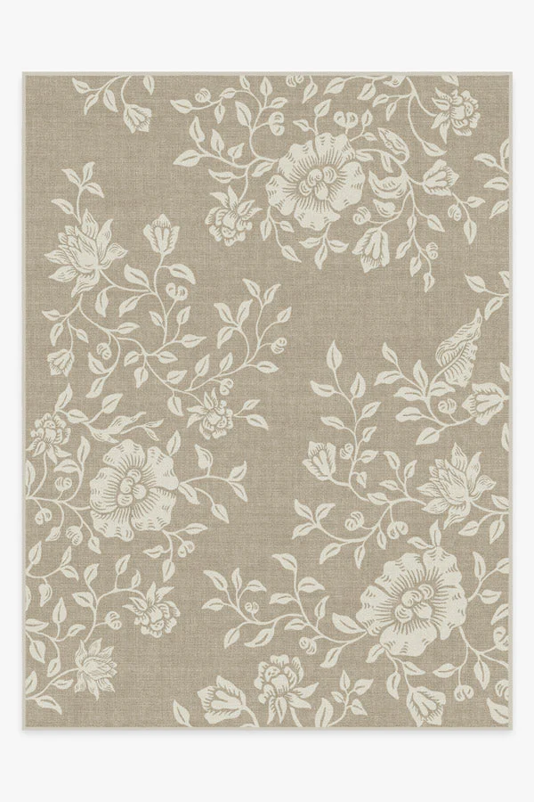 Mallow Flower Natural Stone Rug by Morris & Co.