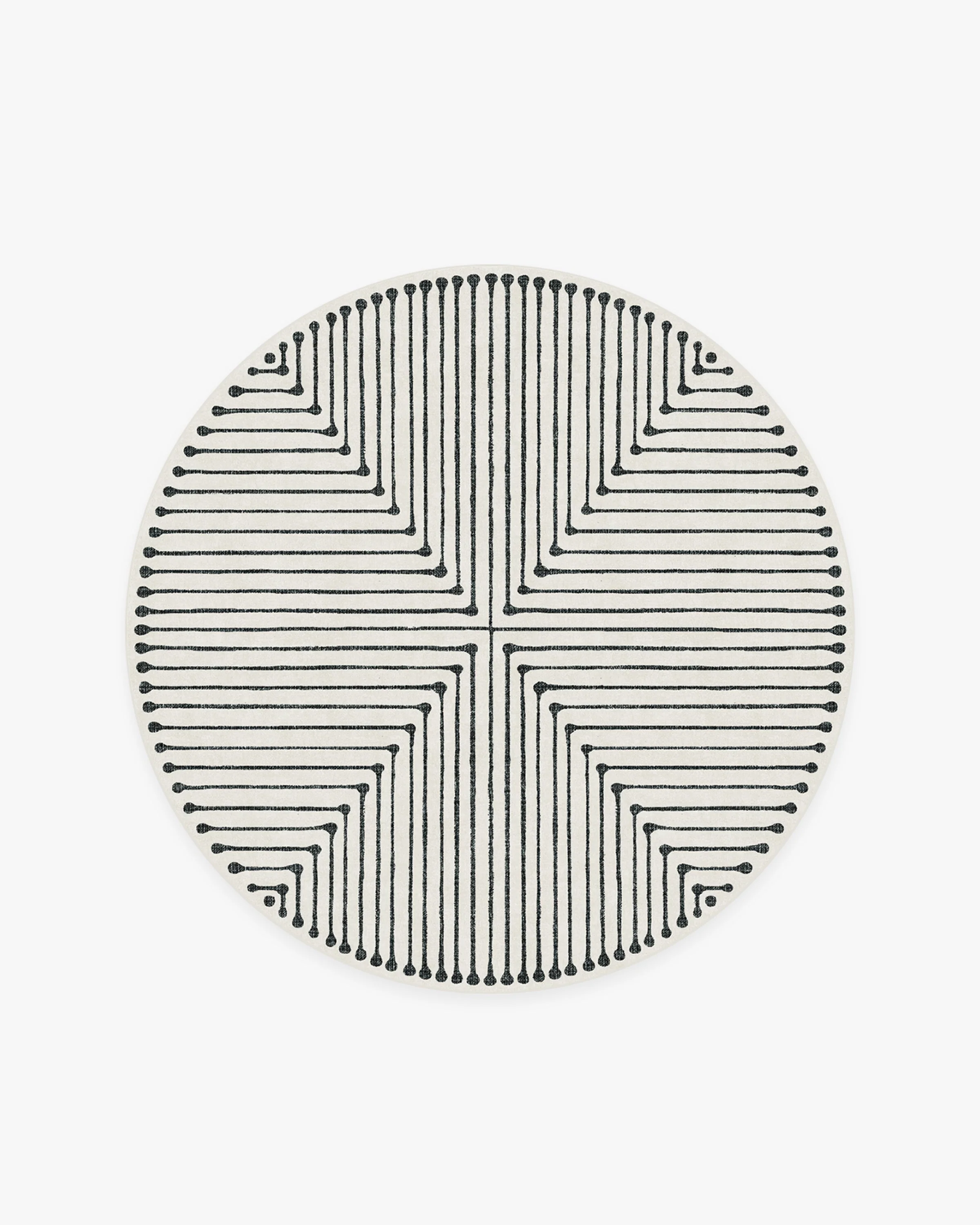 Inkdrop Black & Ivory Rug by Jonathan Adler