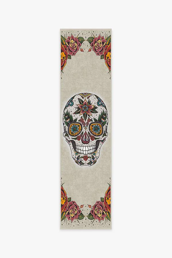 Sugar Skull Flatwoven Rug