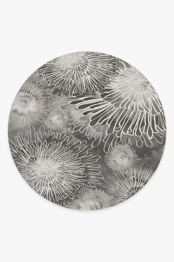 Chrysanthemum Ash Grey Rug