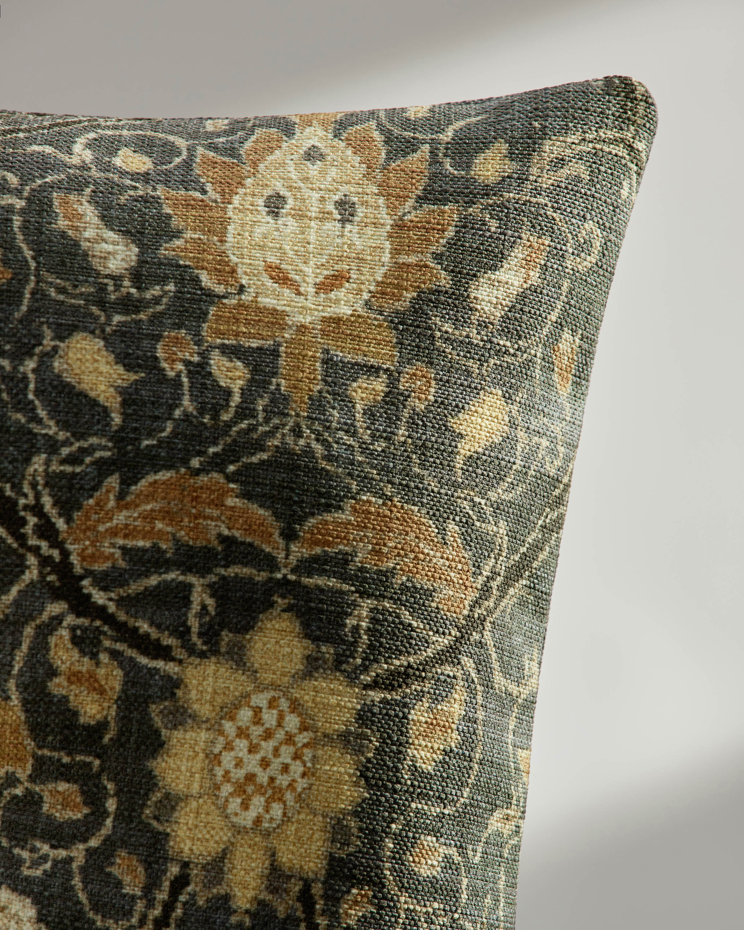 Montreal Charcoal Woven Throw Pillow by Morris & Co.