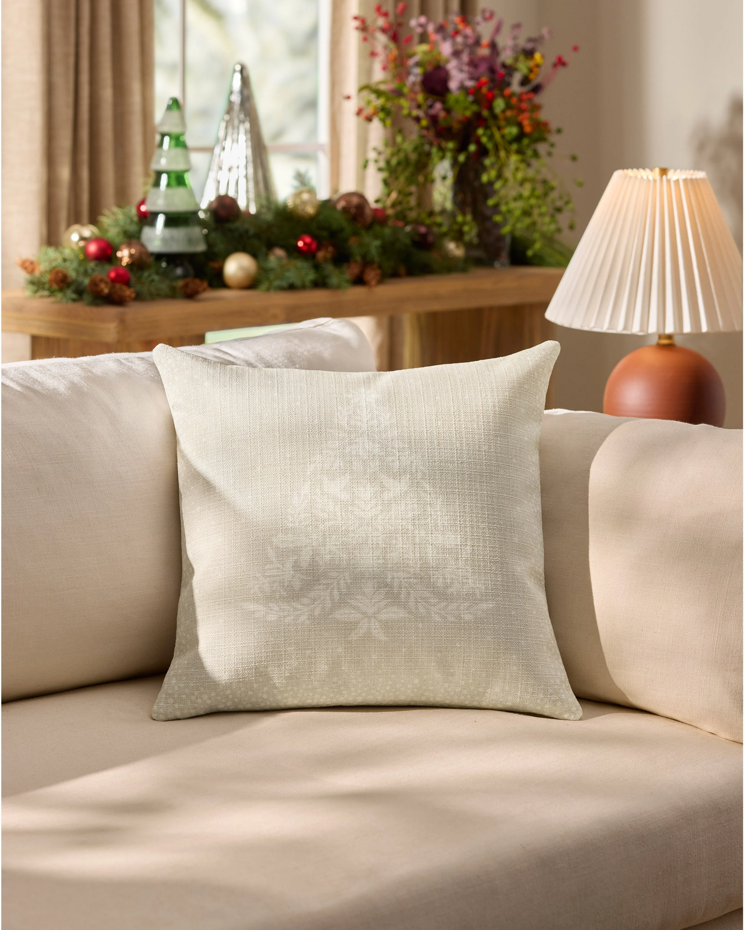 Iver Ivory Woven Throw Pillow