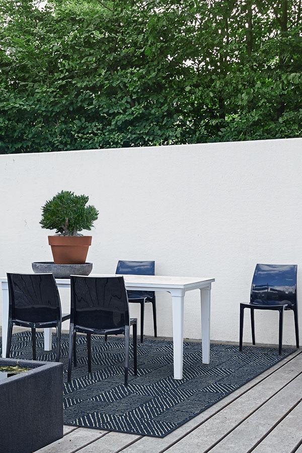 Parquet Navy Outdoor Rug