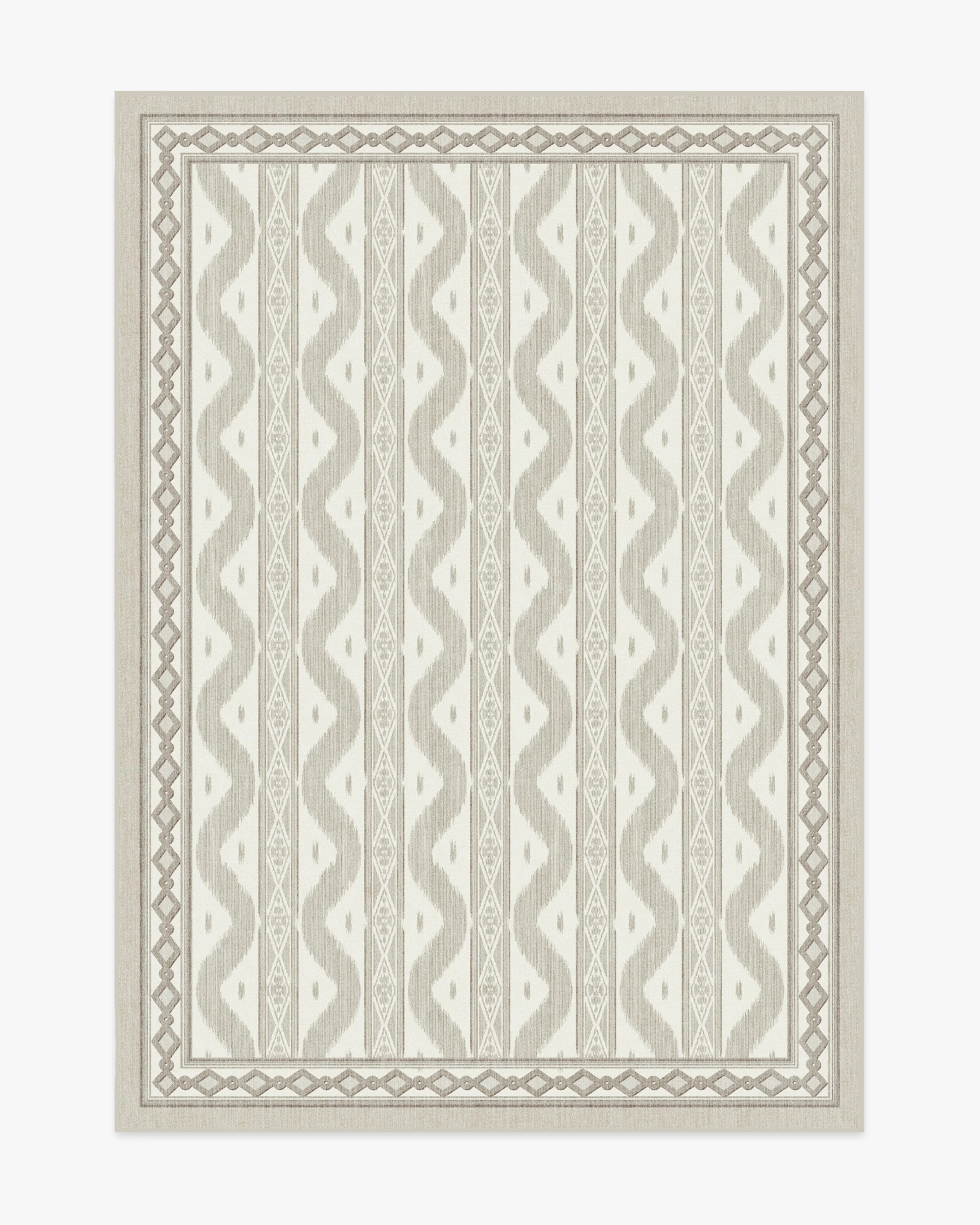 Ava Ikat Beige Flatwoven Rug by Mrs. Alice