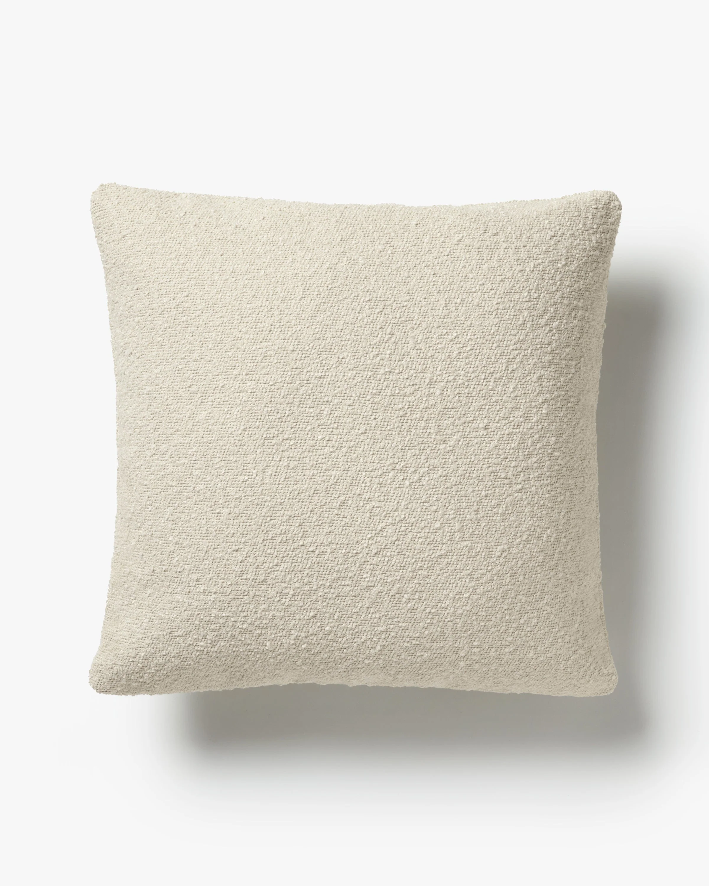 Cream Boucle Throw Pillow