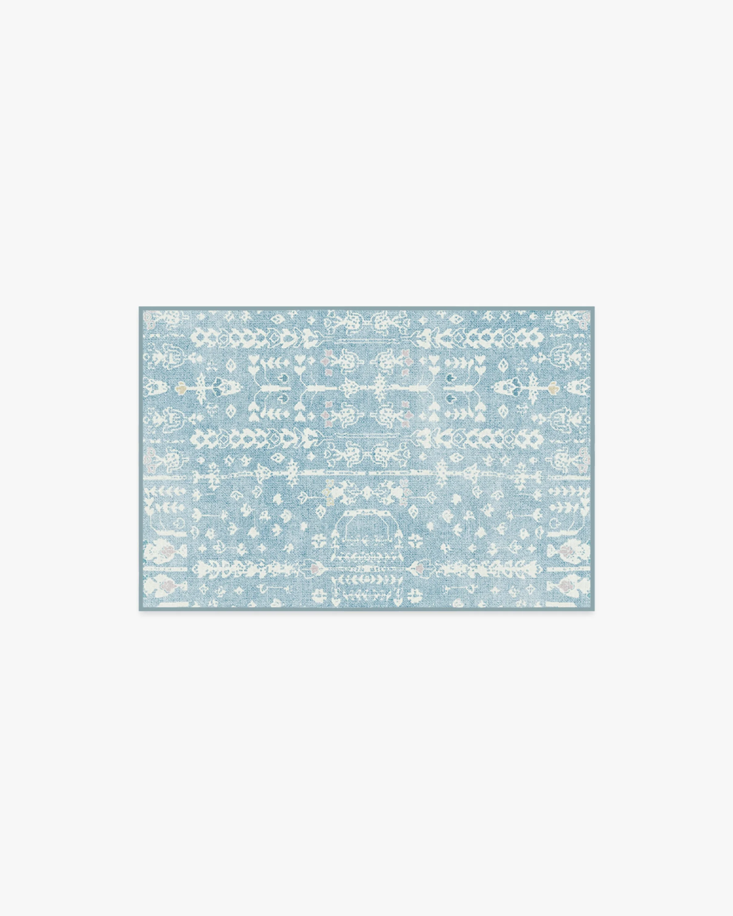 Palmetto Coastal Blue Flatwoven Rug by Gray Malin