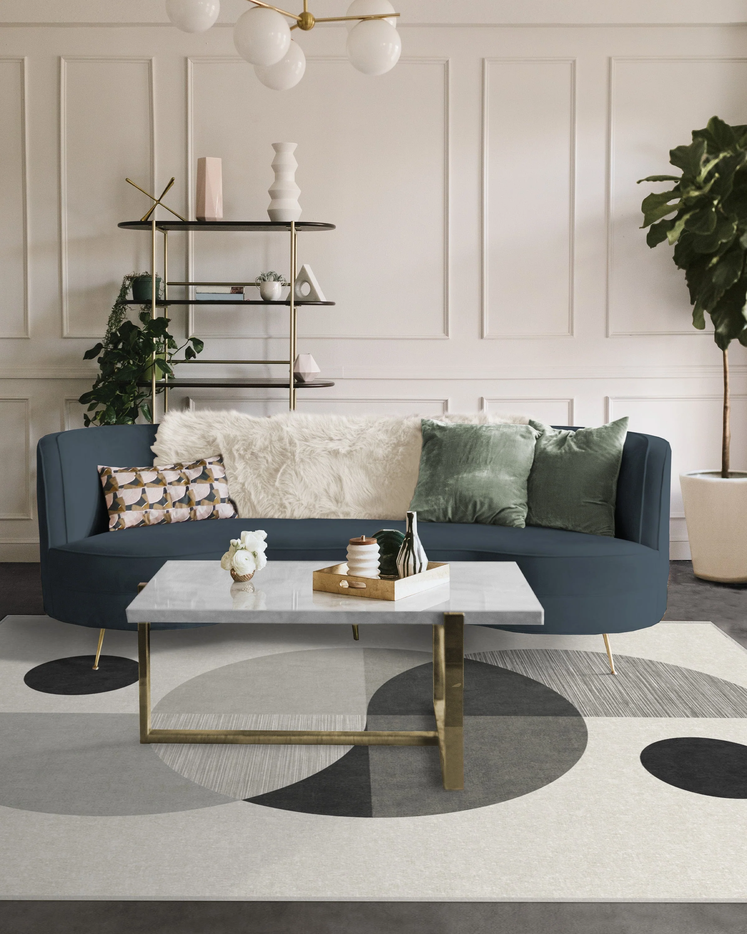 Villette Greyscale Flatwoven Rug by Nina Takesh