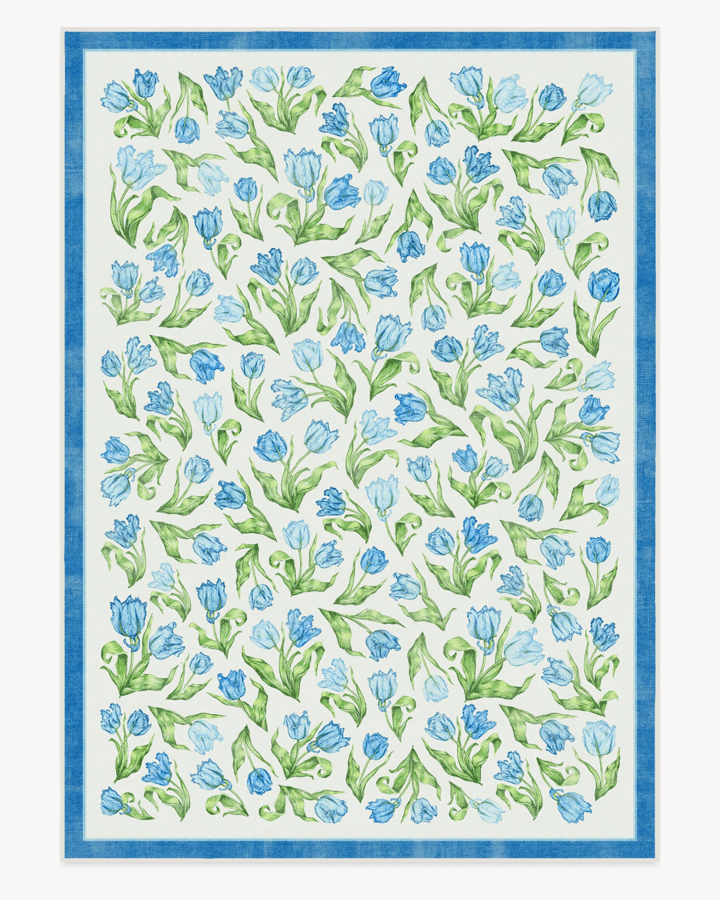 Garden Party Blue Flatwoven Rug by Mrs. Alice