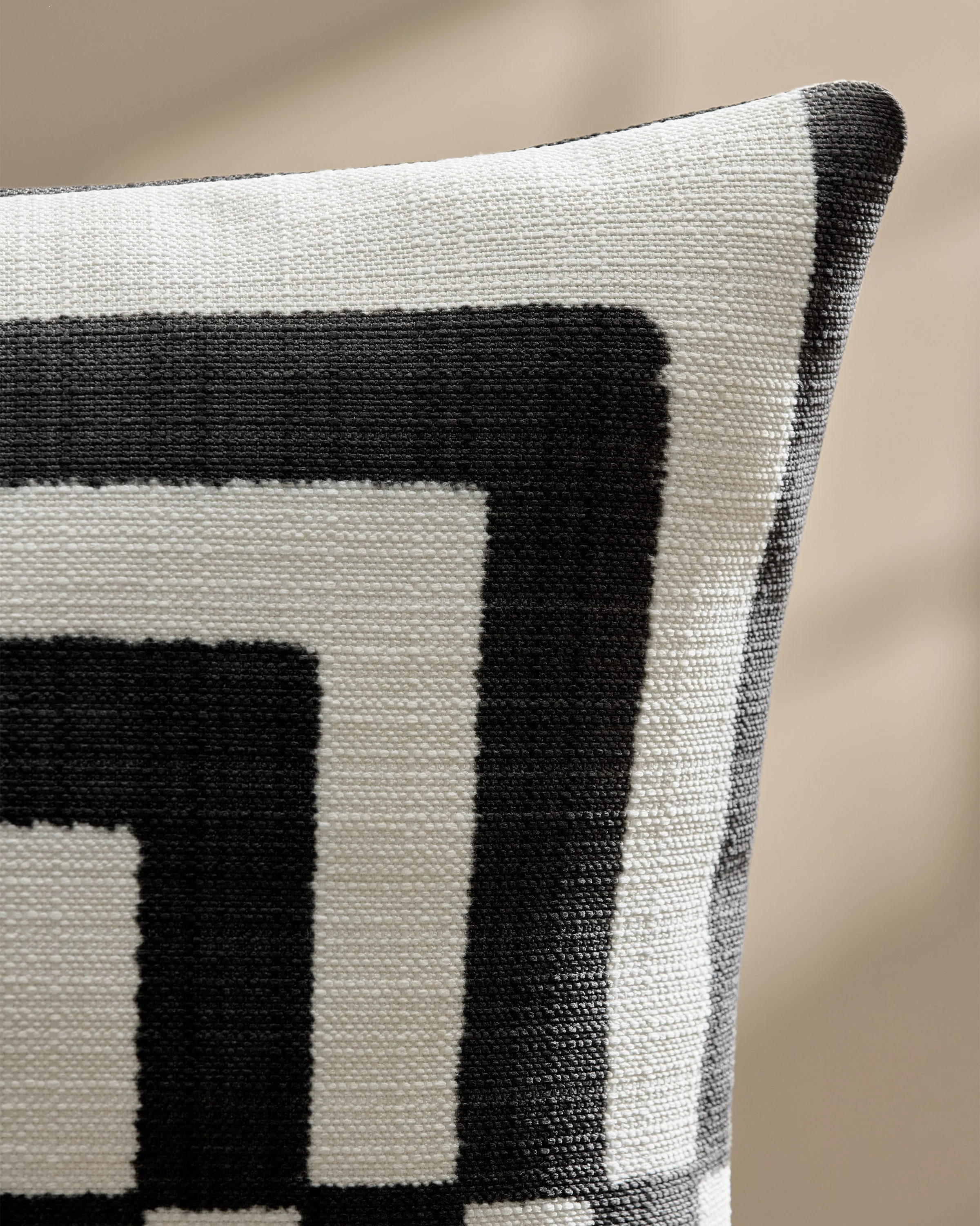 Op Art Ivory Woven Throw Pillow by Jonathan Adler