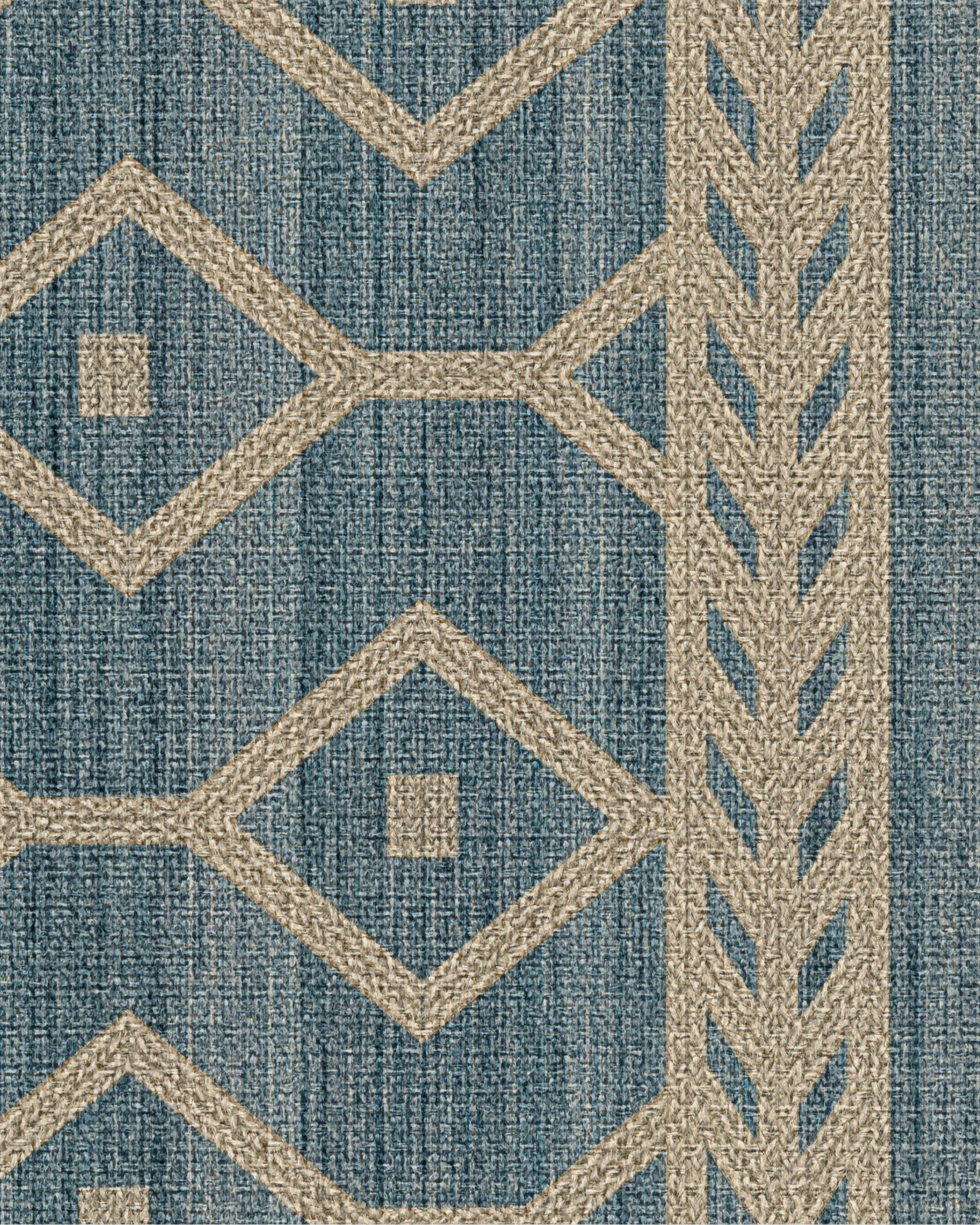 Newport Slate Blue Re-Jute Rug by Gray Malin
