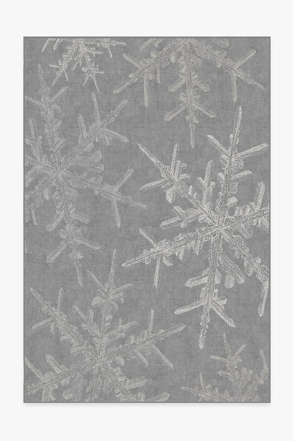 Snowflake Silver Flatwoven Rug