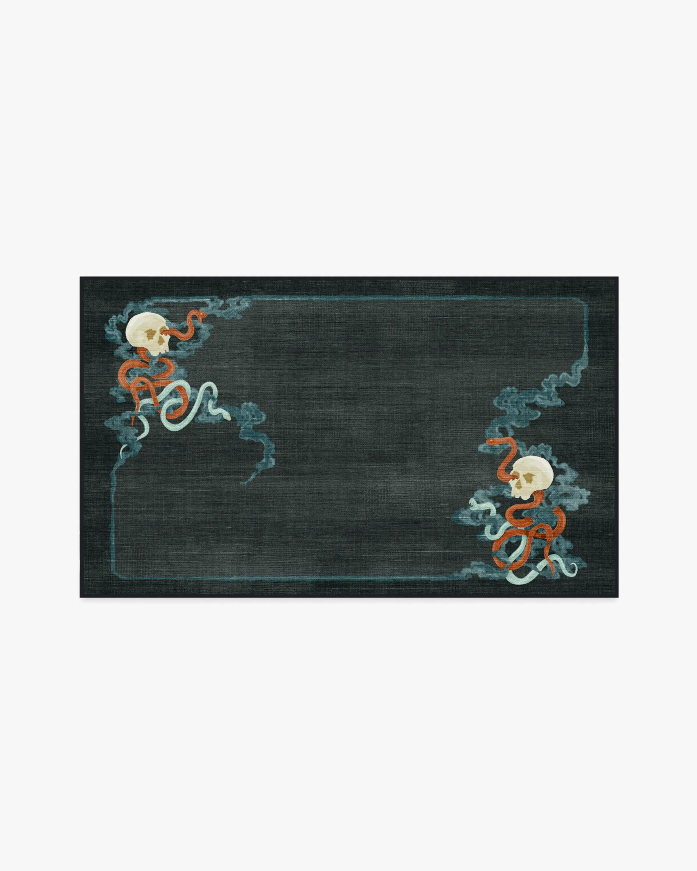 Serpentine Charcoal Flatwoven Rug