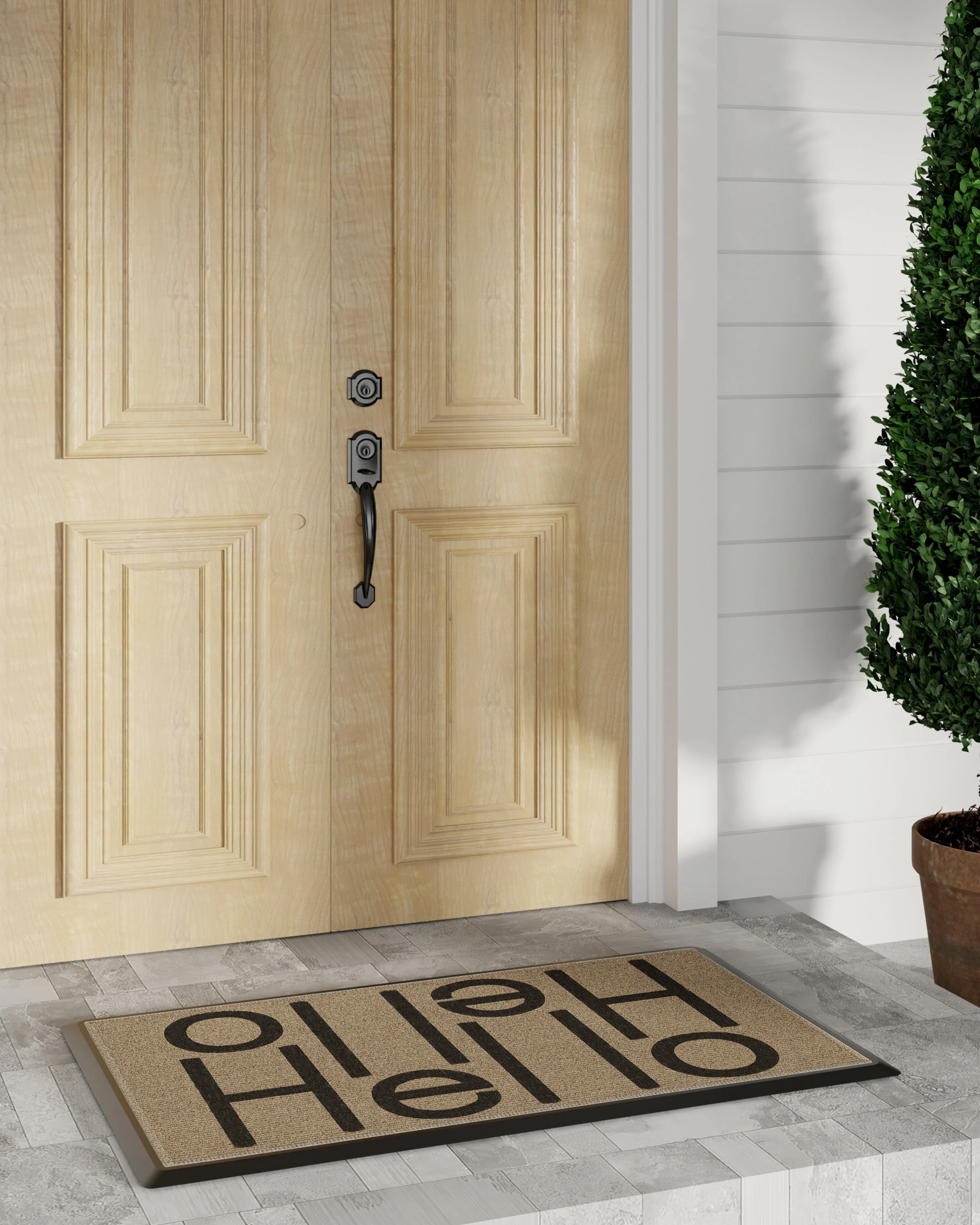 Hello Light Coir Large Doormat