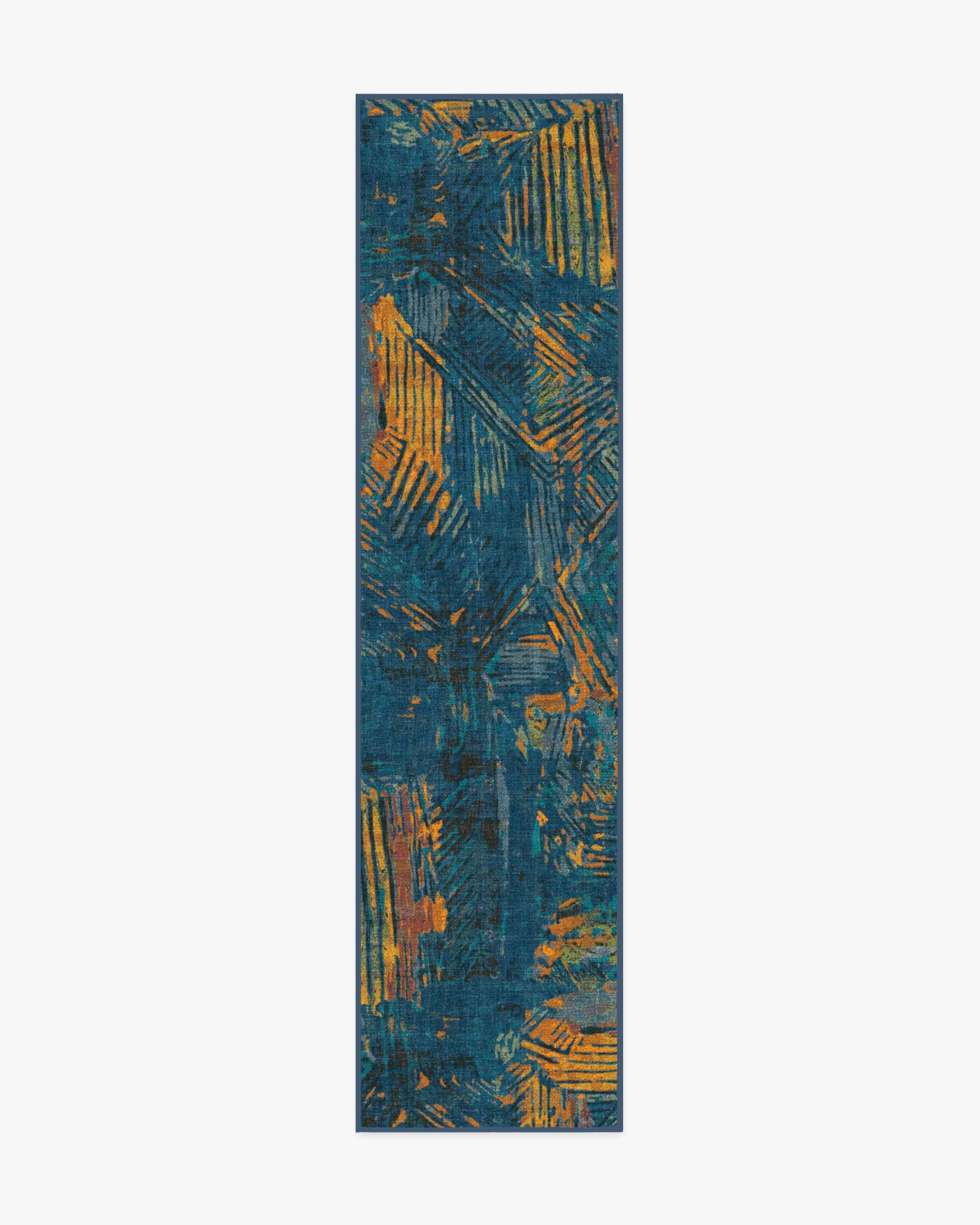 Sgraffito Royal Blue Rug by Malene Barnett